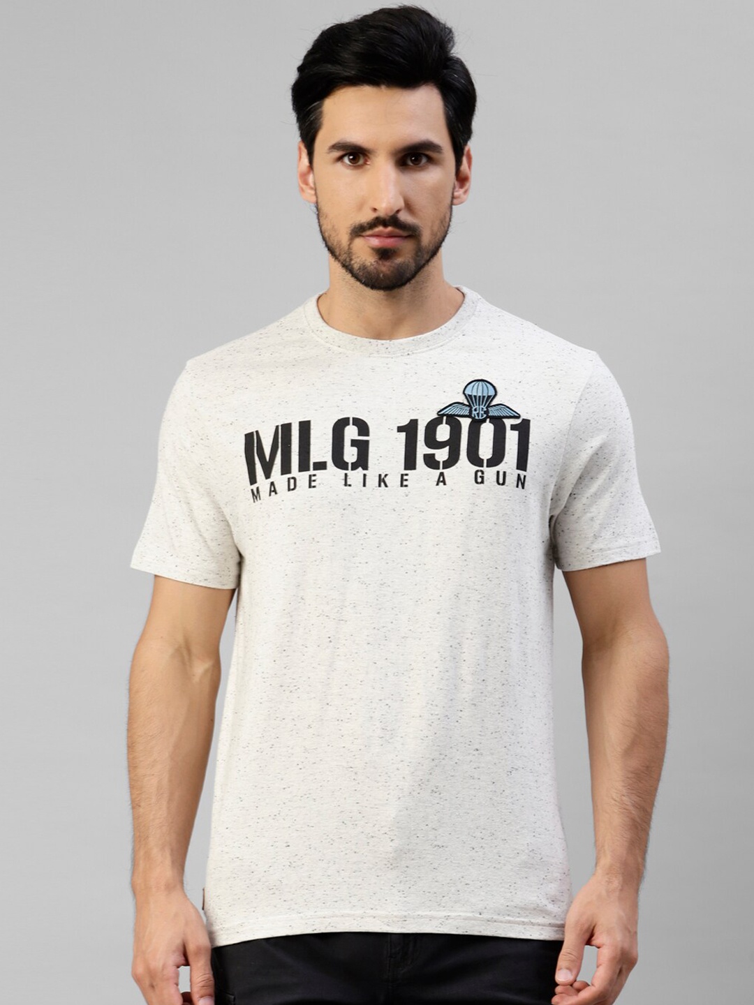 

Royal Enfield Typography Printed T-shirt, White