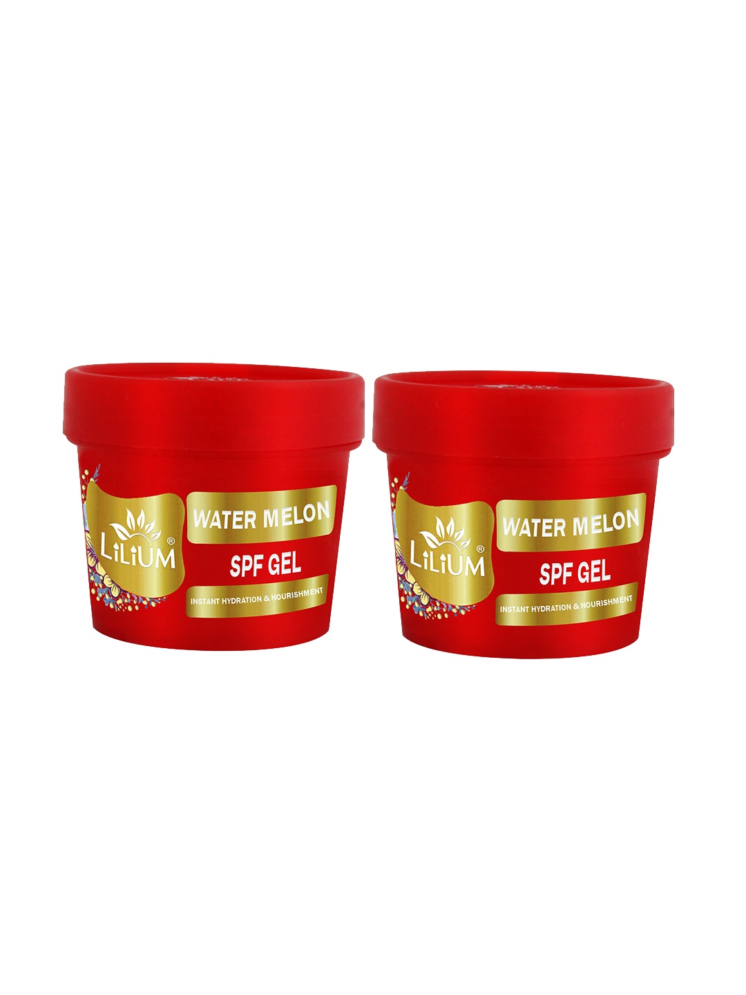 

Lilium Set Of 2 Instant Hydration & Nourishment Water Melon Face Gel-100g Each, Red
