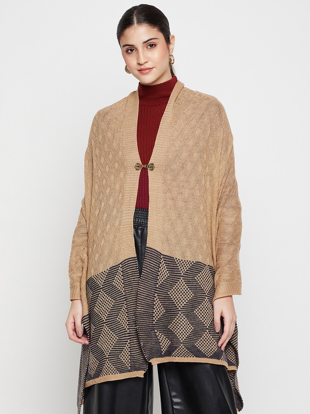 

Cantabil Self Design Acrylic Shrug, Beige