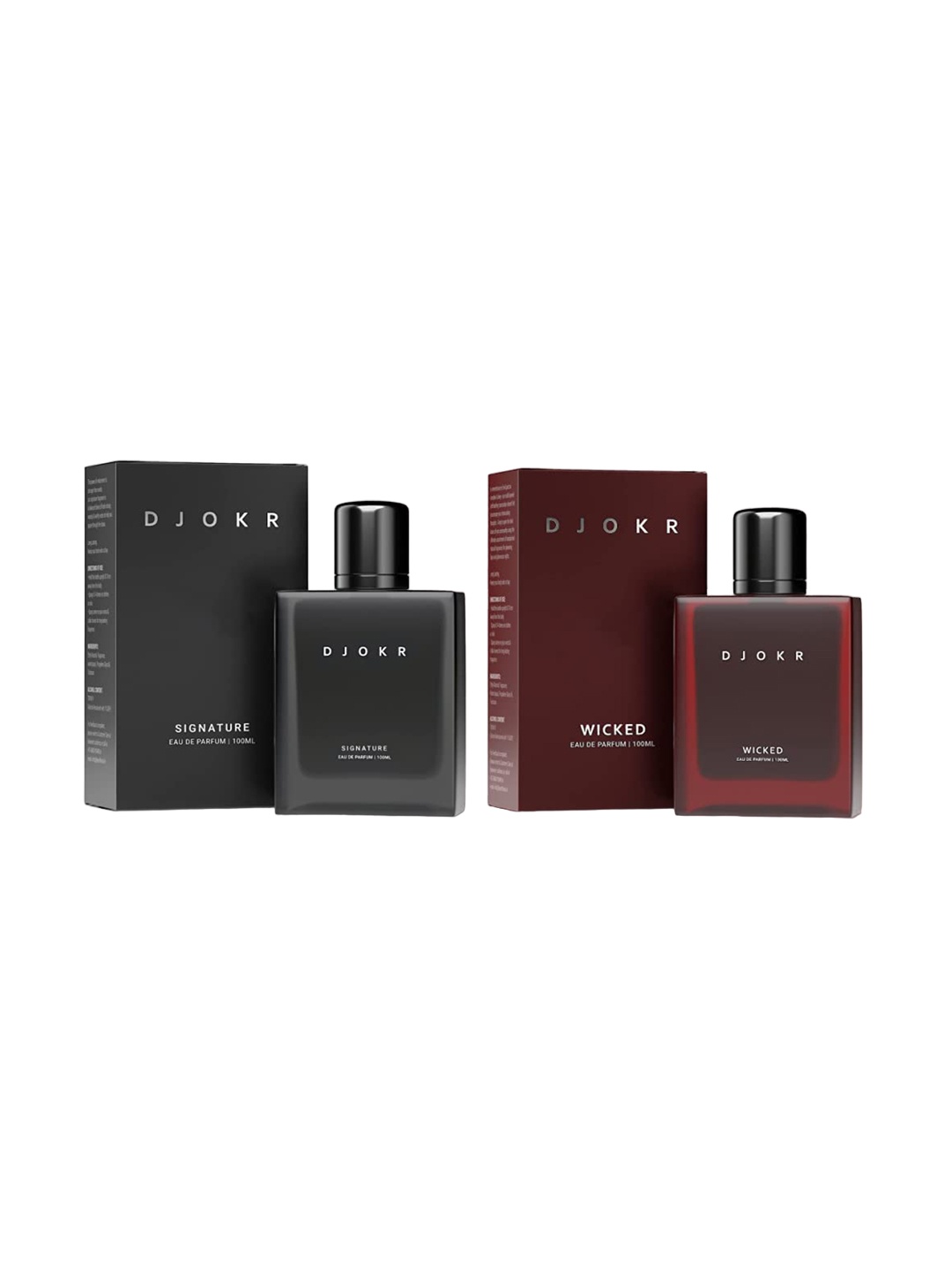 

DJOKR Men Perfumes Signature & Wicked Eau De Parfume - 100ml Each, Multi