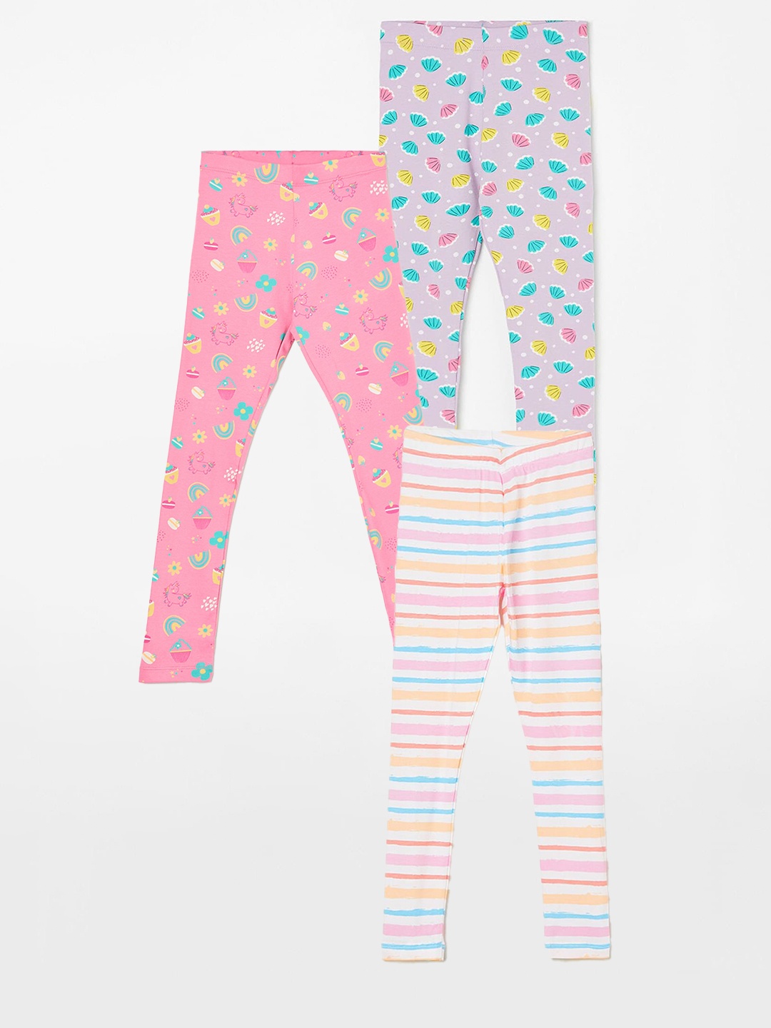 

Fame Forever by Lifestyle Girls Pack Of 3 Ankle Length Leggings, Pink