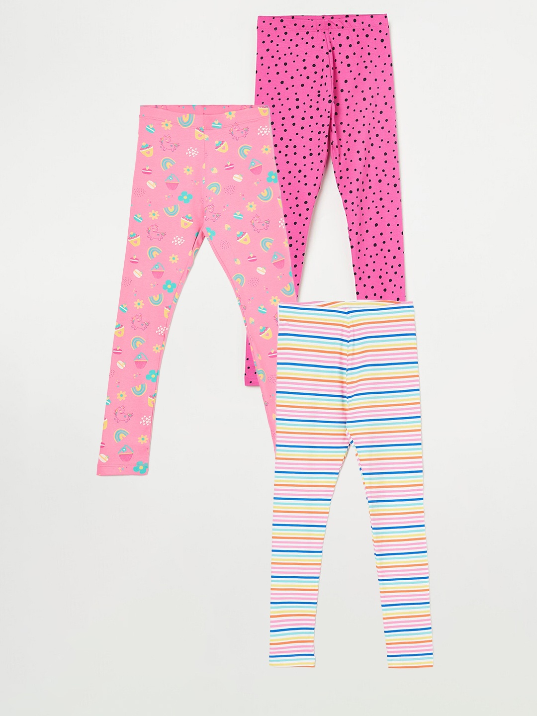 

Fame Forever by Lifestyle Girls Pack Of 3 Ankle Length Leggings, Pink