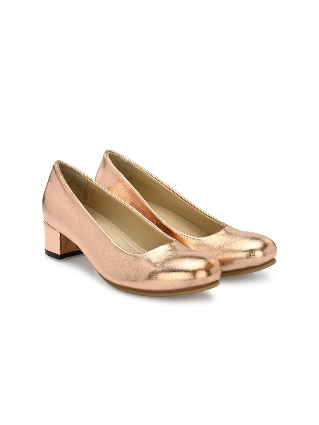 

CARLO ROMANO Round Toe Block Pumps, Pink