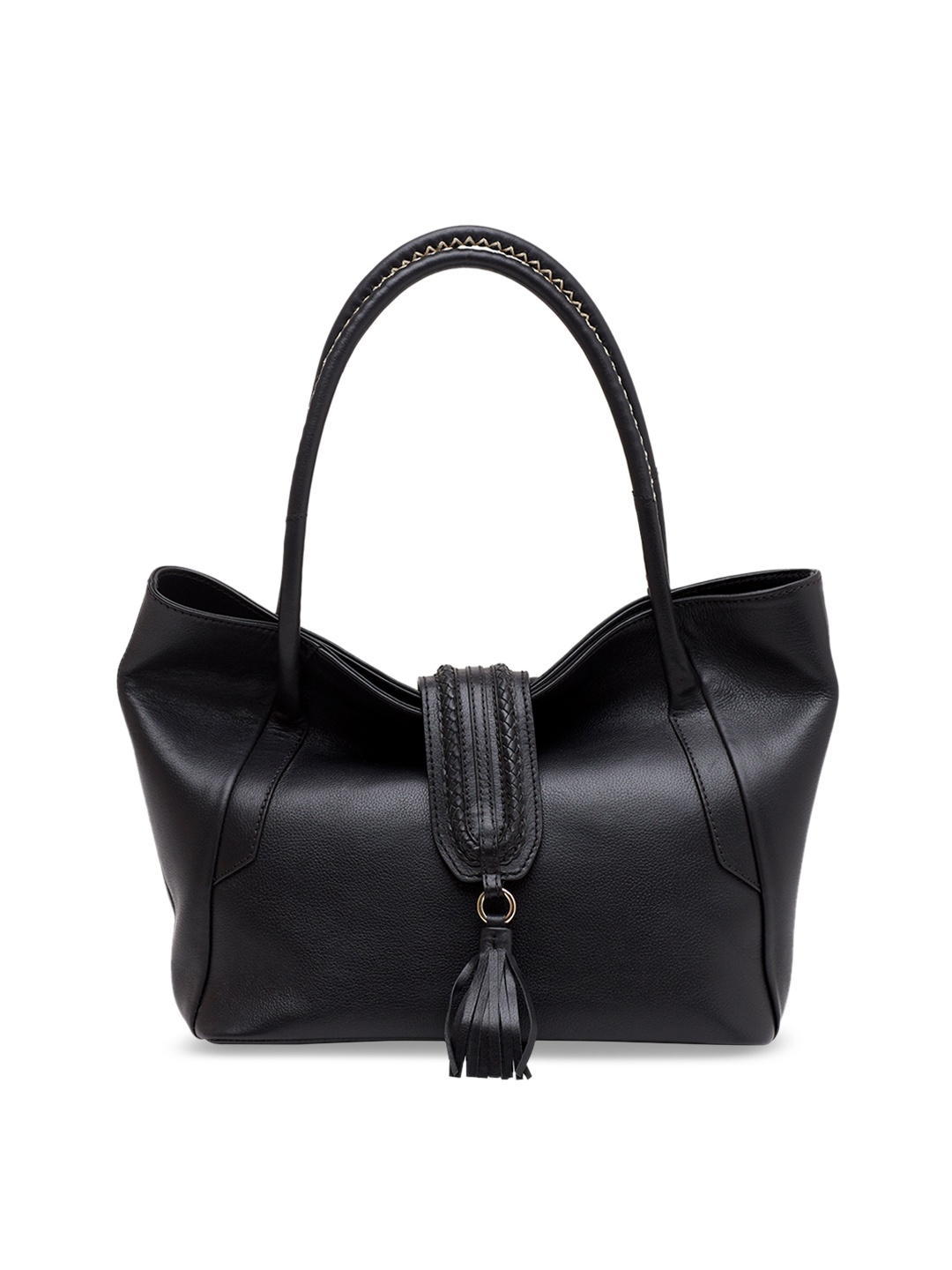 

tohl Black Solid Leather Shoulder Bag