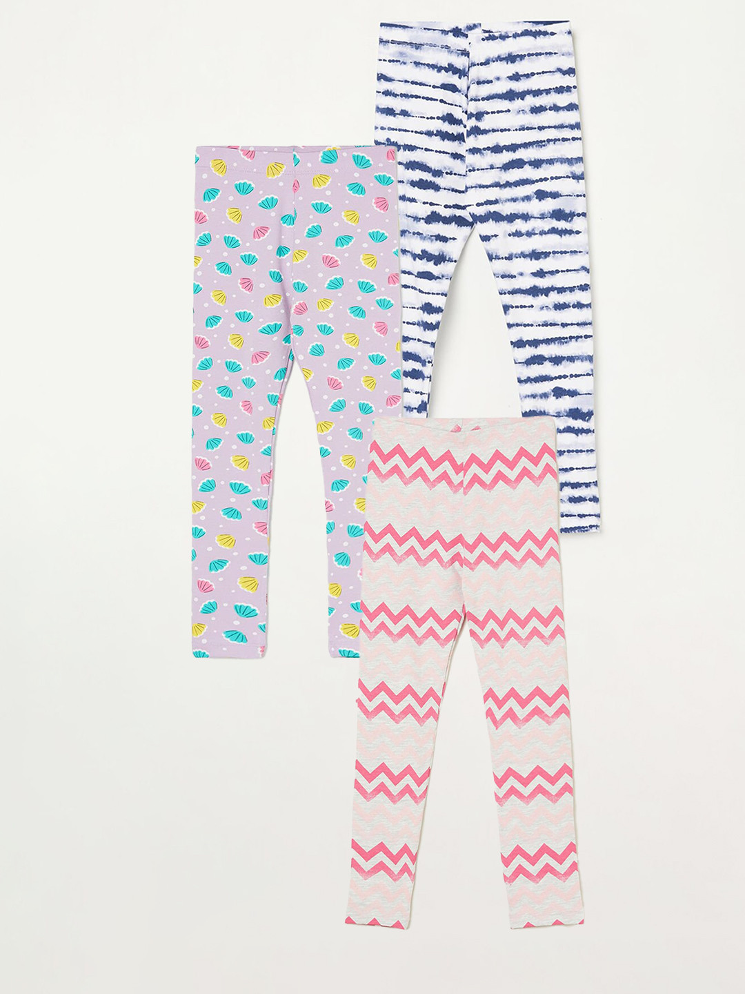 

Fame Forever by Lifestyle Girls Pack Of 3 Printed Ankle Length Leggings, White