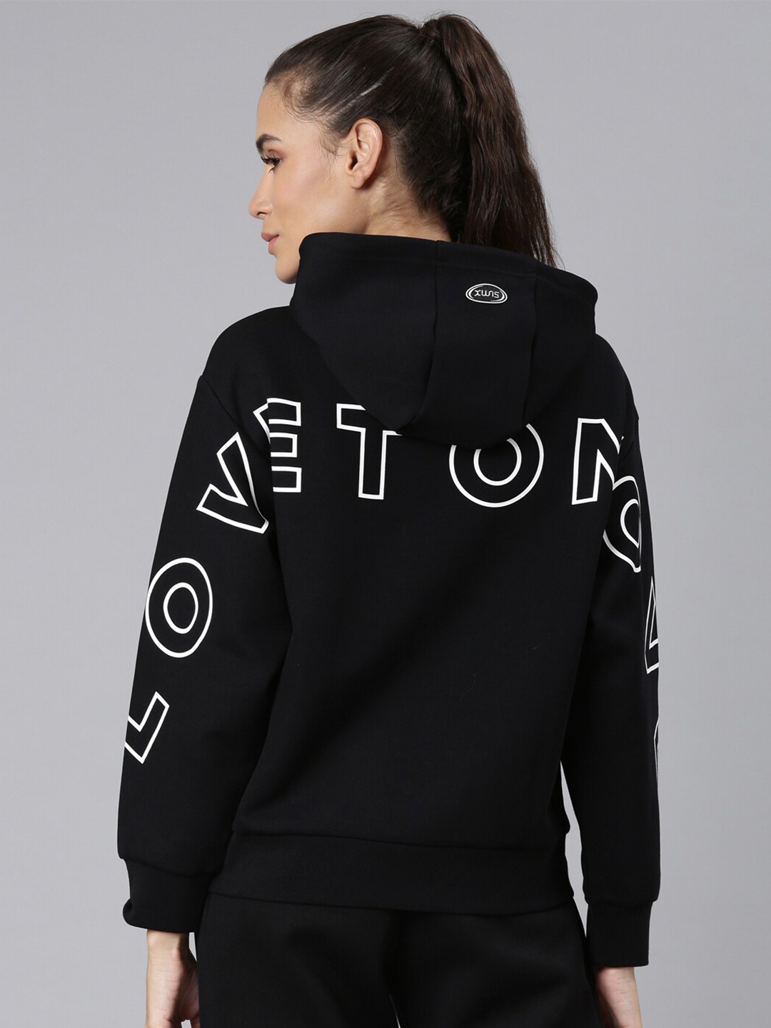 

Xtep Printed Hooded Sweatshirt, Black