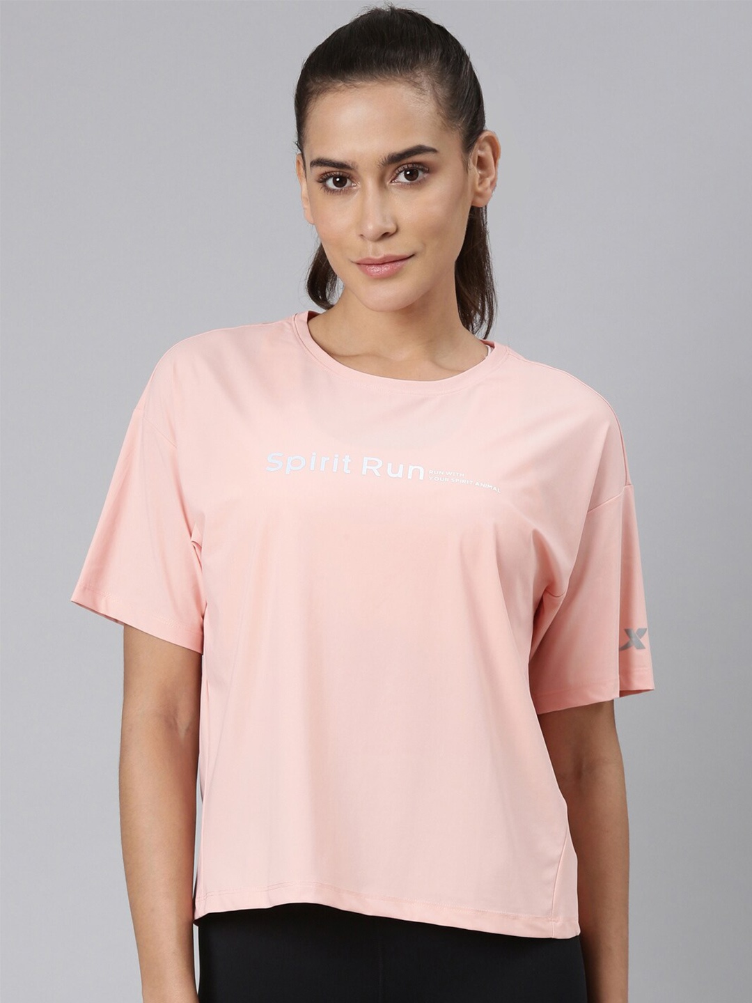 

Xtep Typography Printed X-Dry Soft T-shirt, Pink