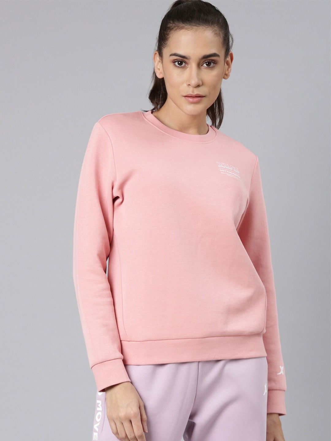 

Xtep Round Neck Dry Fit Sweatshirt, Pink