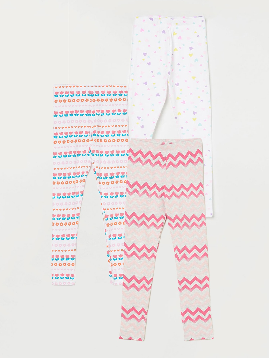 

Fame Forever by Lifestyle Girls Pack Of 3 Ankle Length Leggings, Pink