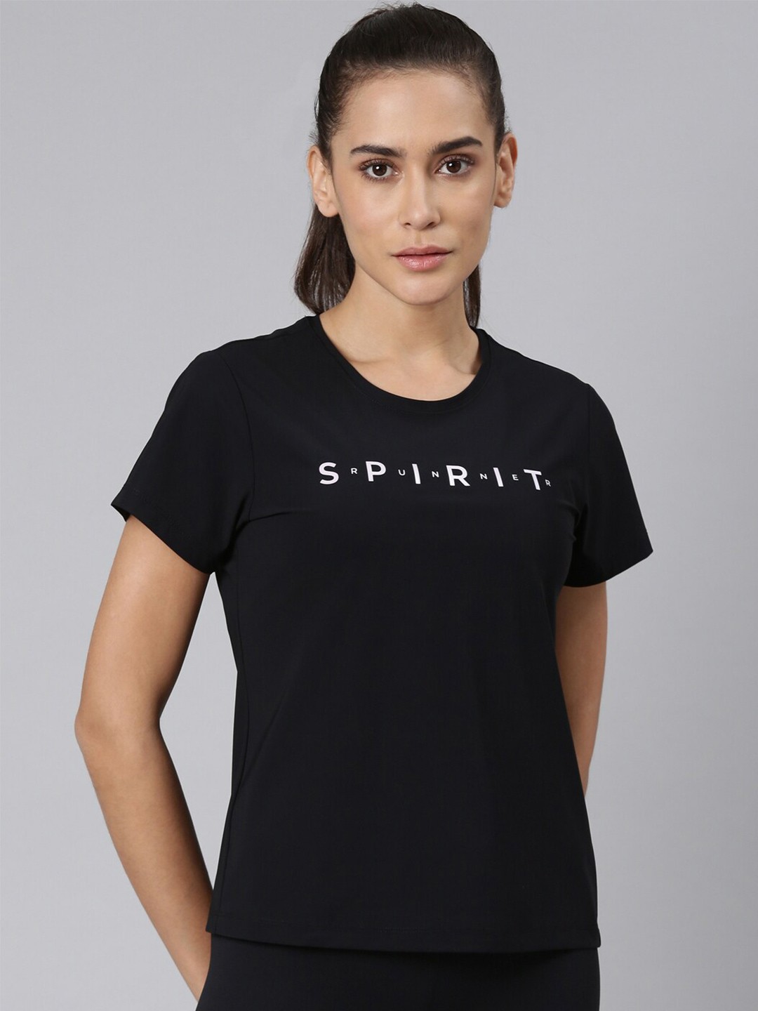 

Xtep Typography Printed Everfresh Slim Fit Cotton T-shirt, Black