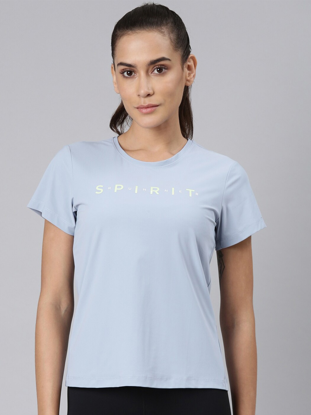 

Xtep Typography Printed Everfresh Slim Fit Cotton T-shirt, Blue
