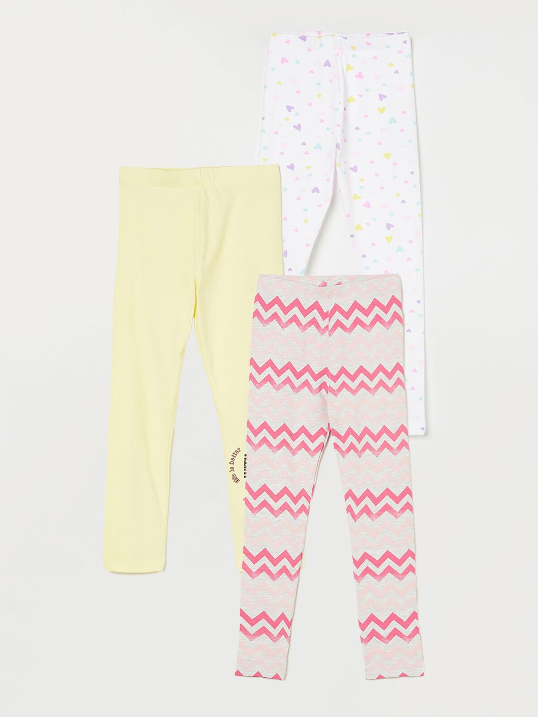 

Fame Forever by Lifestyle Girls Pack Of 3 Ankle Length Leggings, Pink