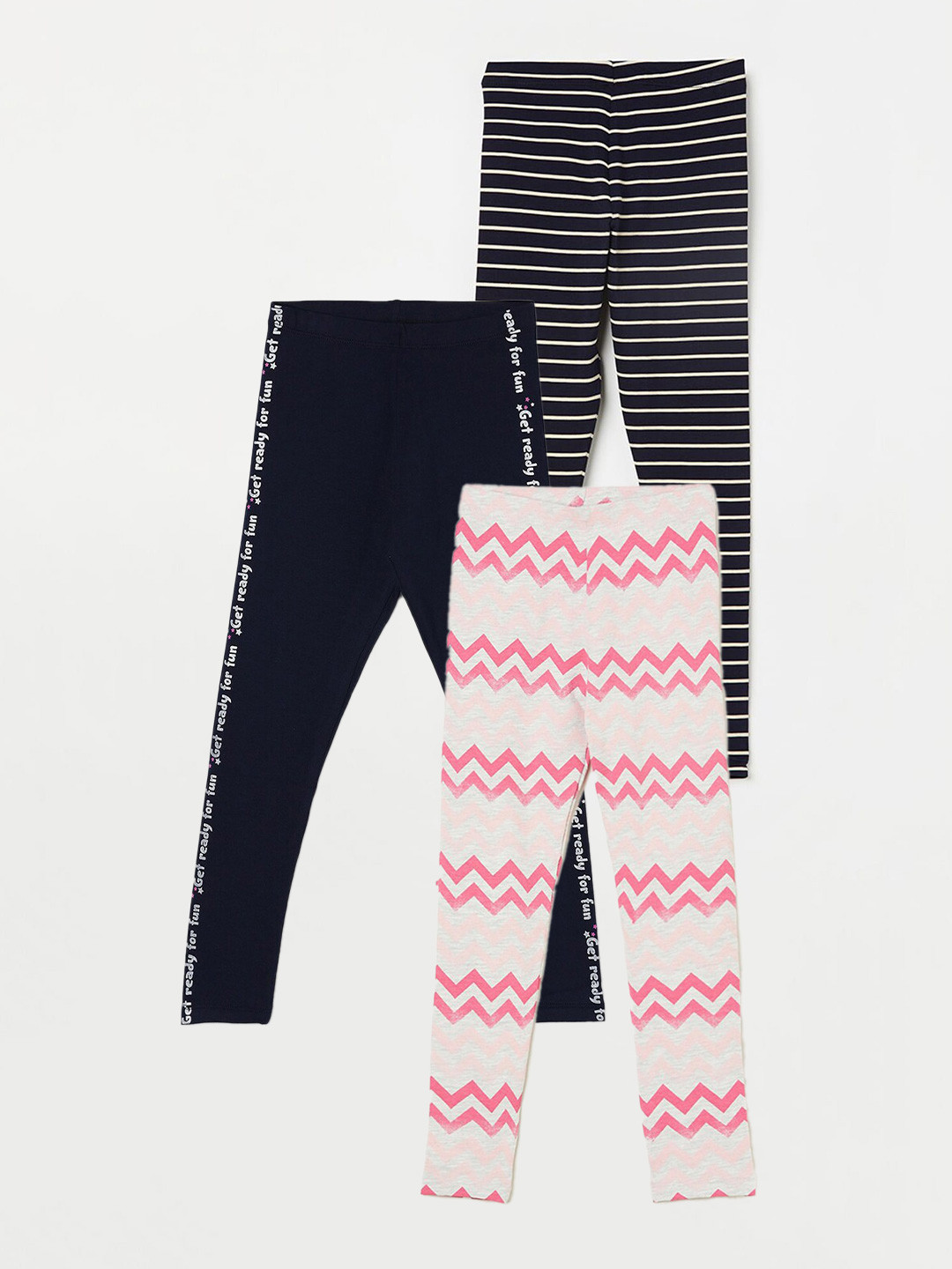 

Fame Forever by Lifestyle Girls Pack Of 3 Ankle Length Leggings, Pink