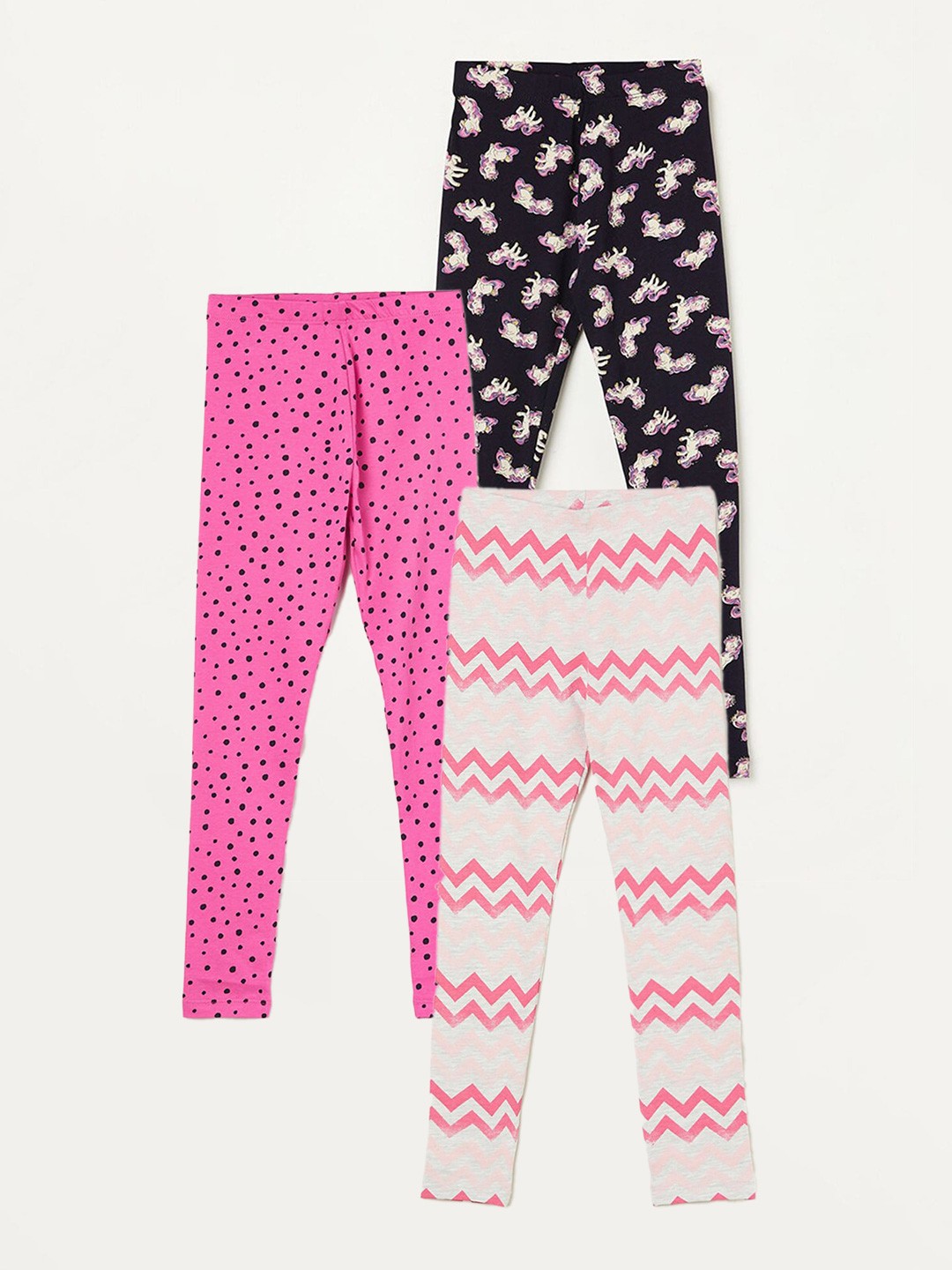 

Fame Forever by Lifestyle Girls Pack Of 3 Ankle Length Leggings, Pink