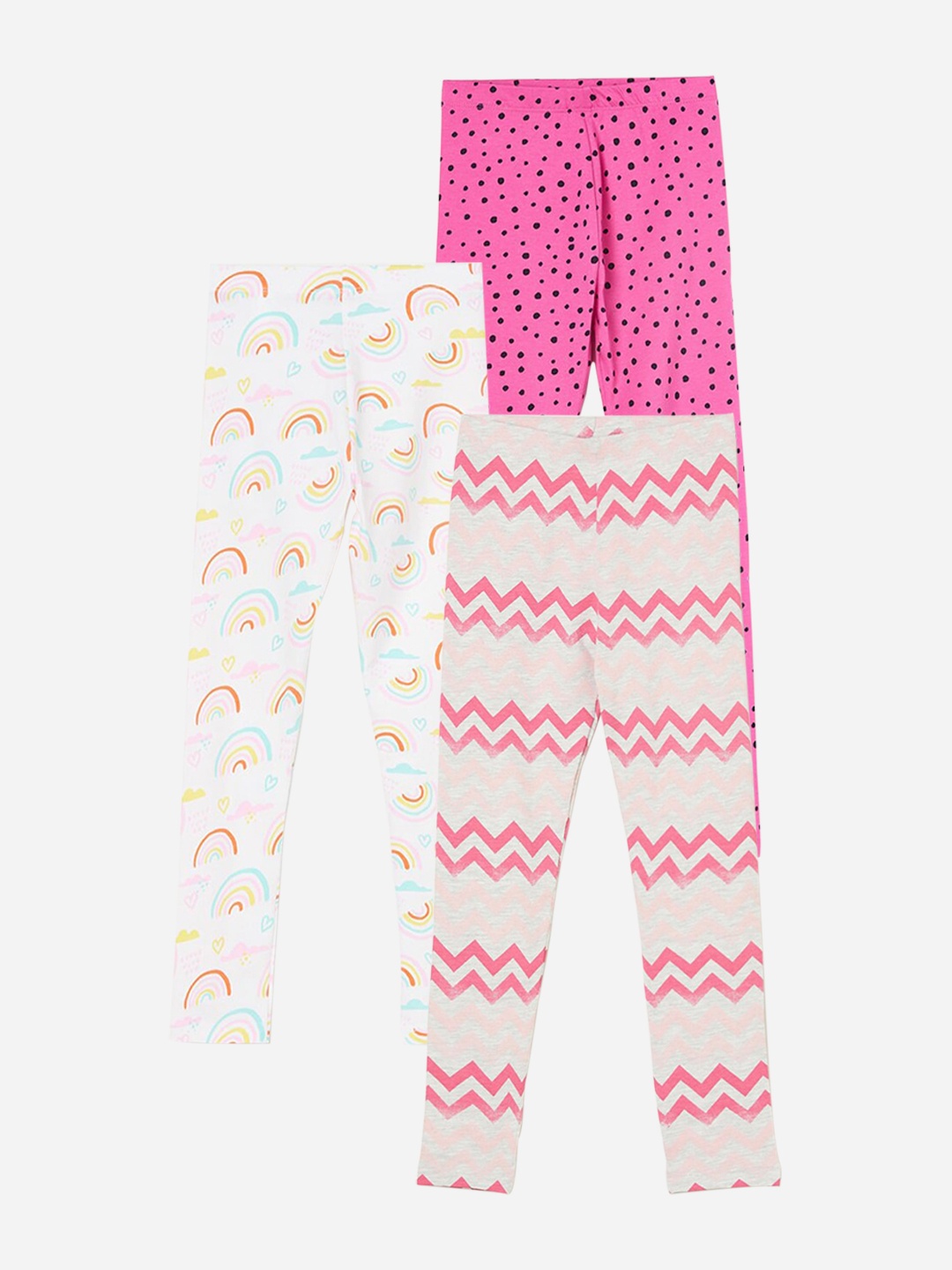 

Fame Forever by Lifestyle Girls Pack Of 3 Ankle Length Leggings, Pink