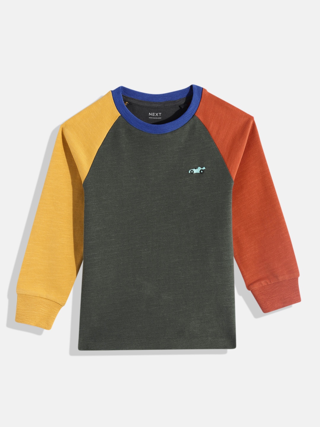 

NEXT Boys Solid Pure Cotton T-shirt, Charcoal