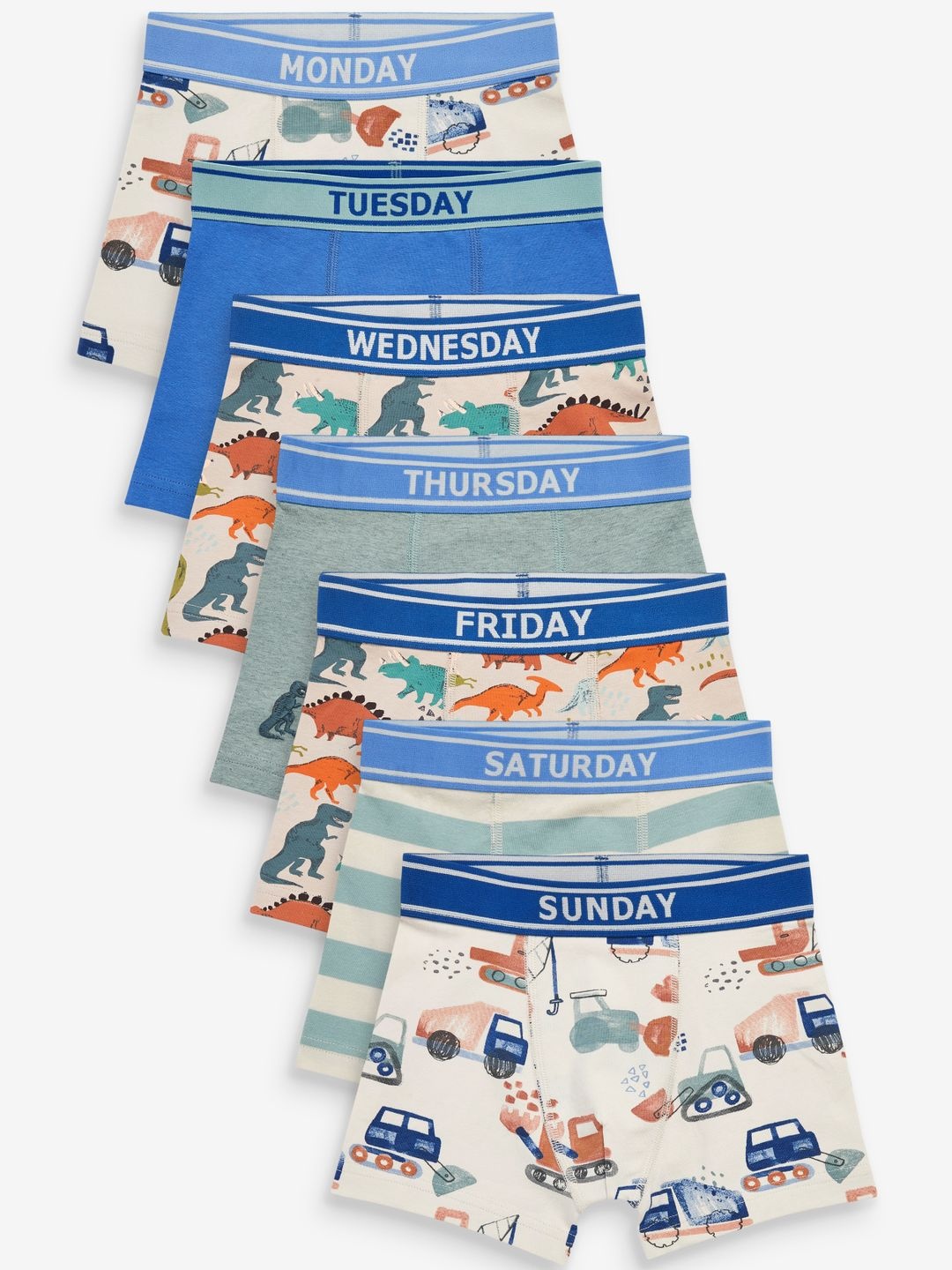 

NEXT Boys Pack of 7 Printed Trunk A32623, Multi
