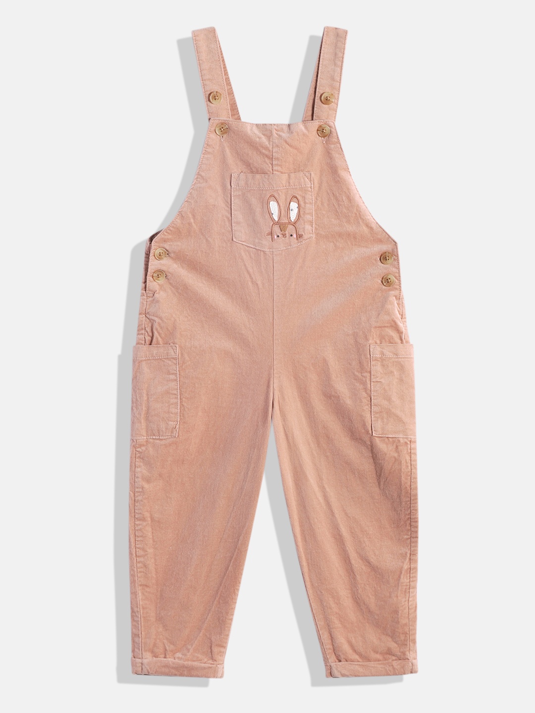 

NEXT Girls Solid Dungarees, Pink