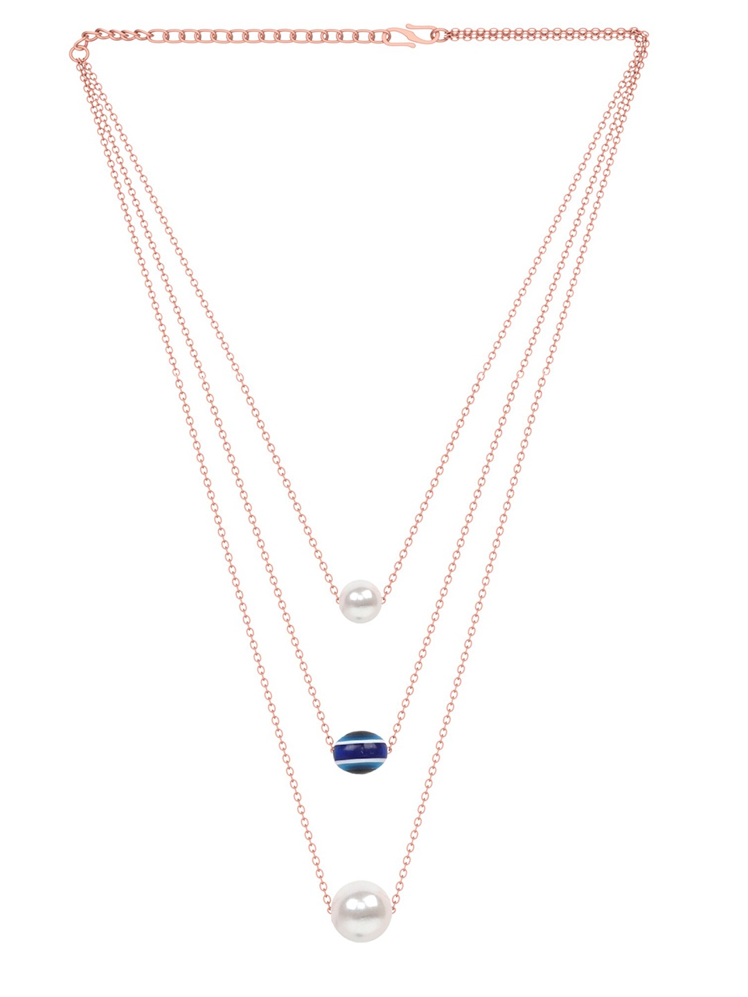 Kord Store Rose Gold-Plated Layered Pearls Chain