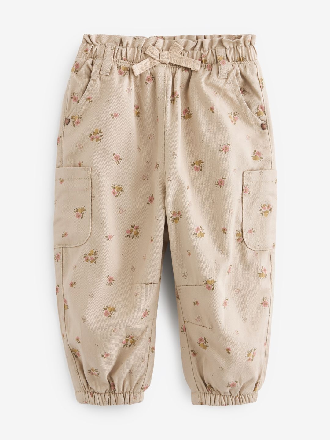 

NEXT Girls Floral Printed Cargos Trousers, Cream