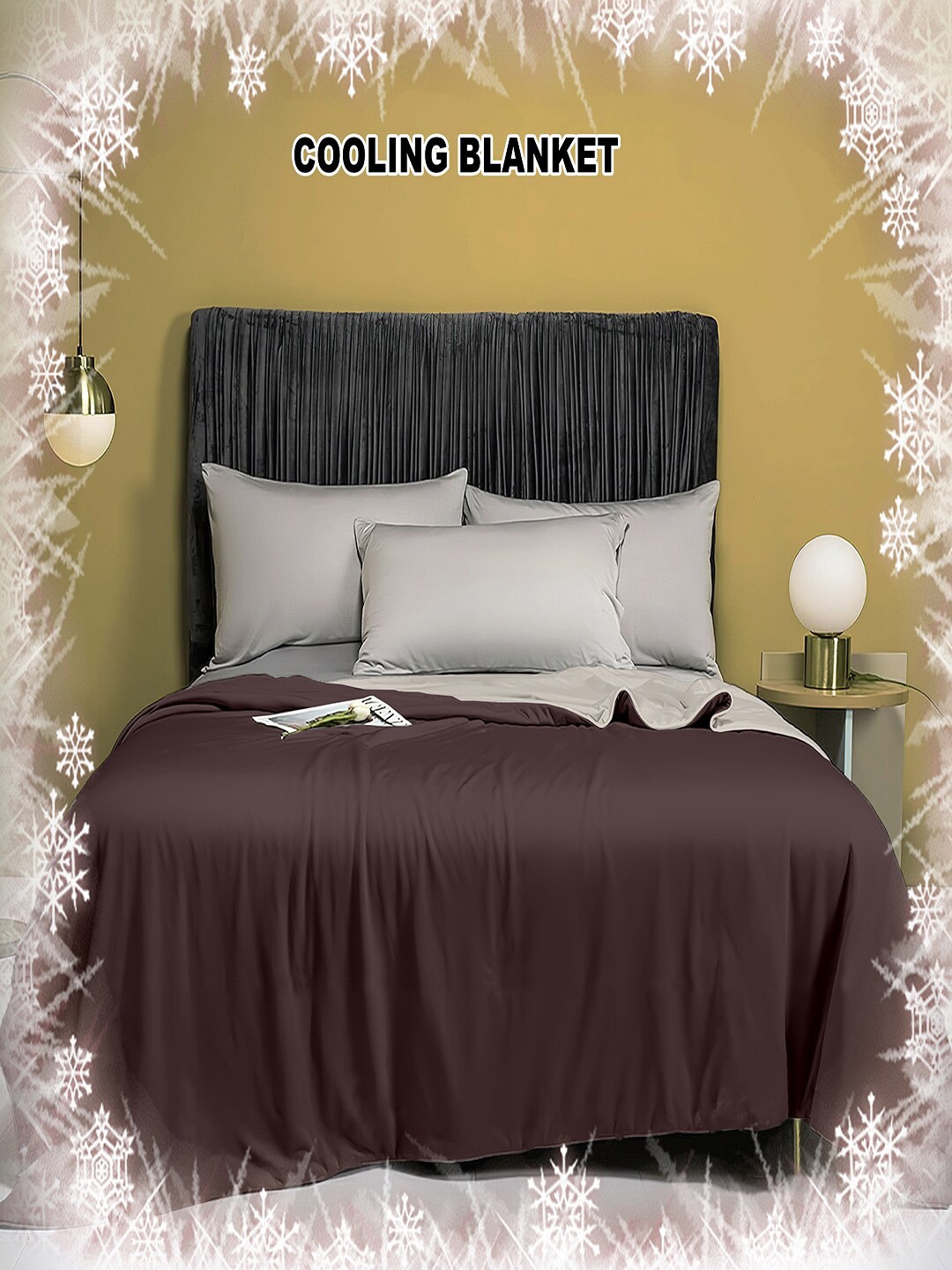 

Cortina Brown Brown Summer Reversible Cooling Single Bed Blanket