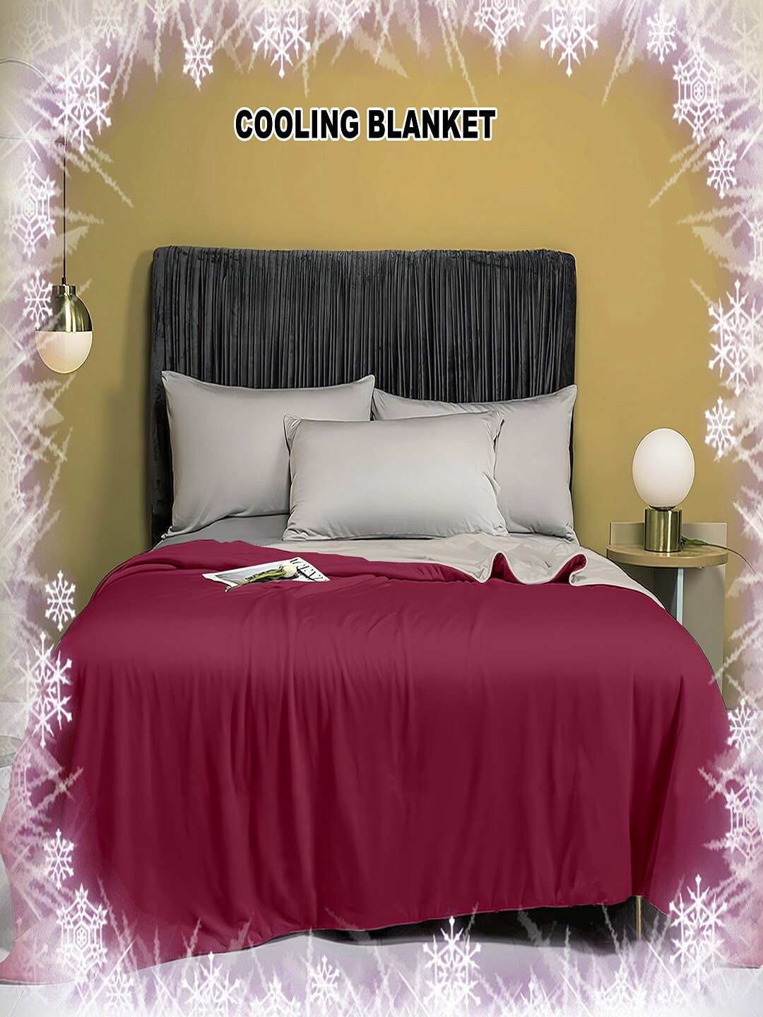 

Cortina Maroon 180 TC Summer Reversible Cooling Single Bed Blanket