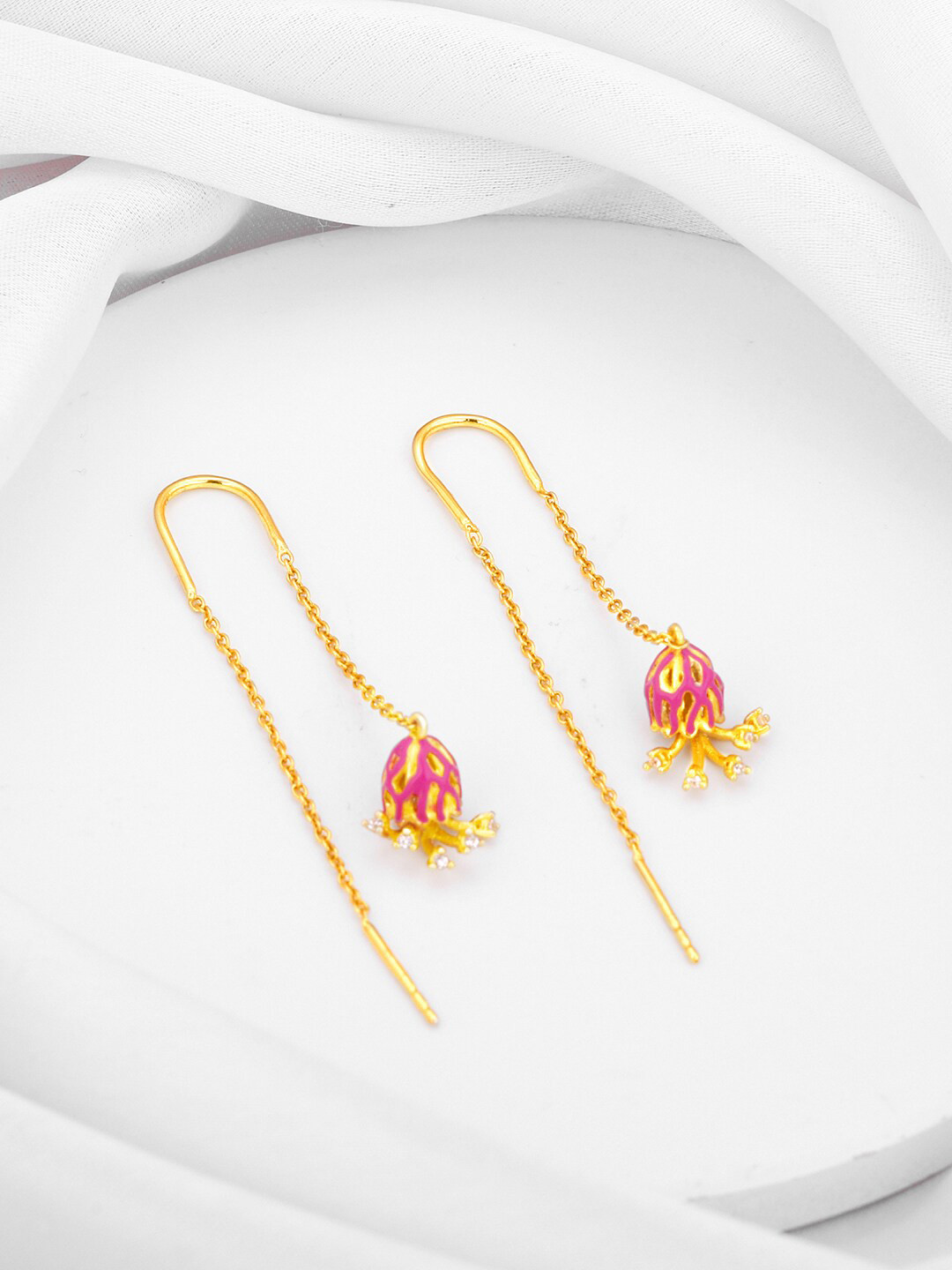 

GIVA Gold-Plated 925 Sterling Silver Contemporary Drop Earrings