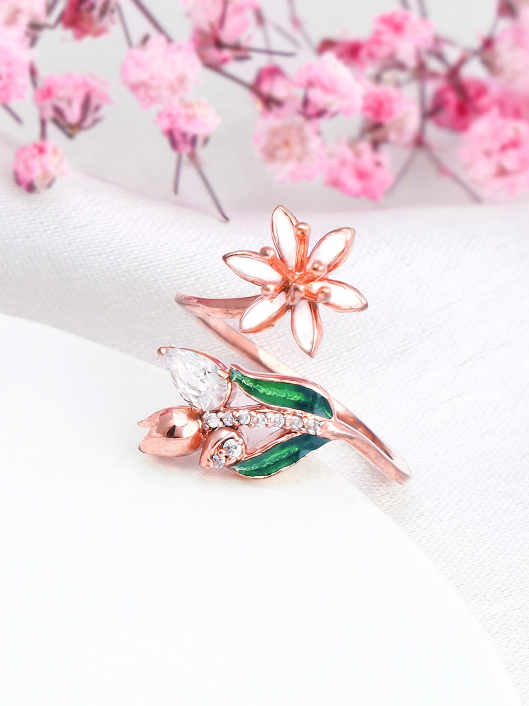 

GIVA 925 Sterling Silver Rose Gold Plated Finger Ring
