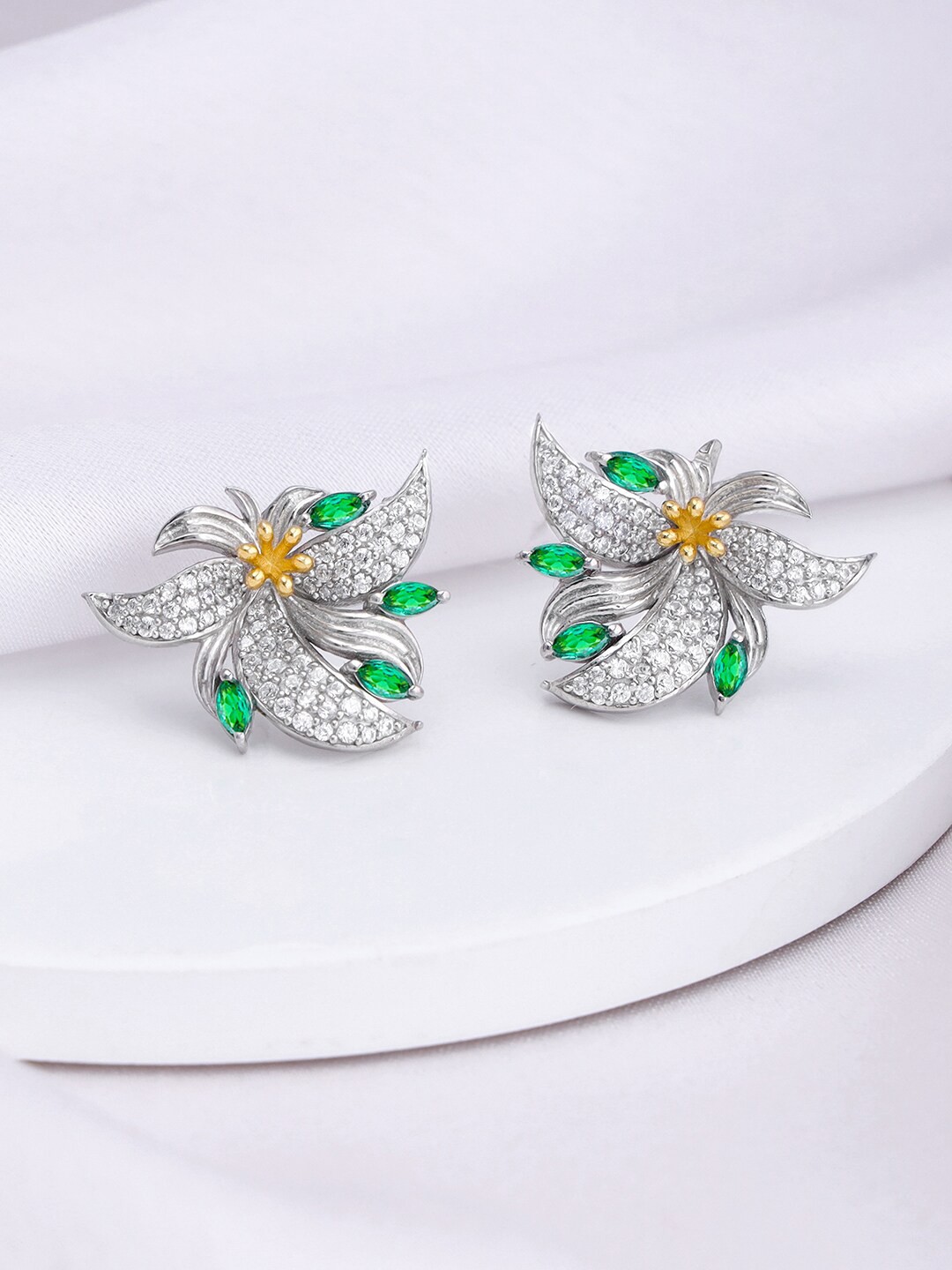 

GIVA Contemporary Studs Earrings, Silver