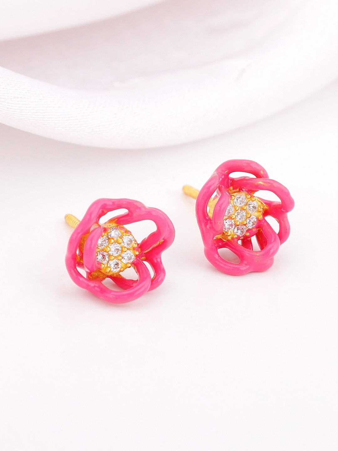 

GIVA Gold-Plated Contemporary Studs Earrings