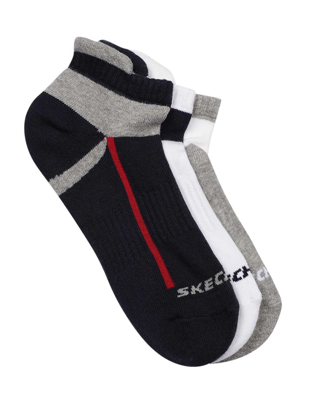 

Skechers Men Set of 3 Patterned Ankle Length Socks, Multi