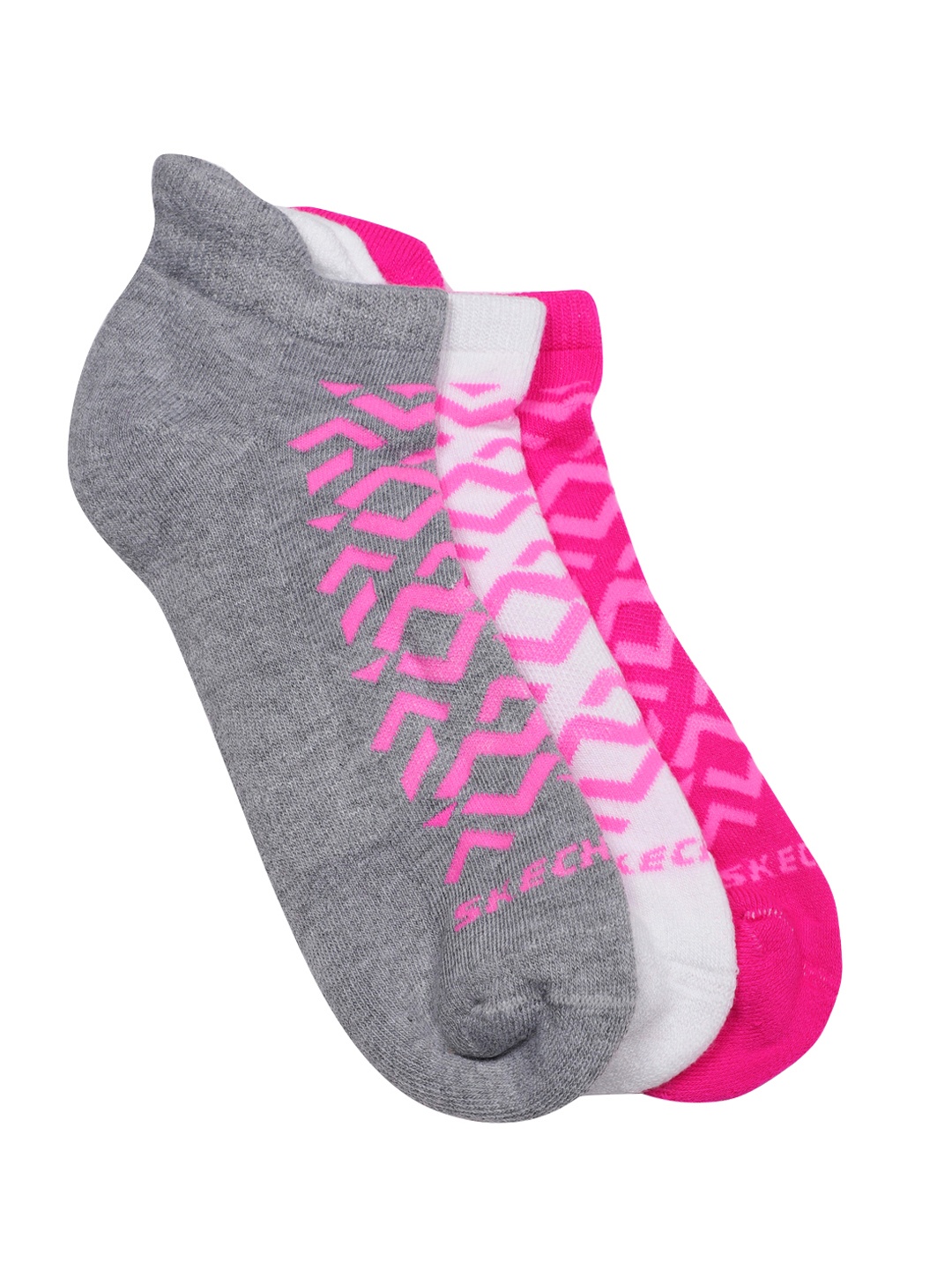 

Skechers Women Set of 3 Patterned Ankle Length Socks, Multi