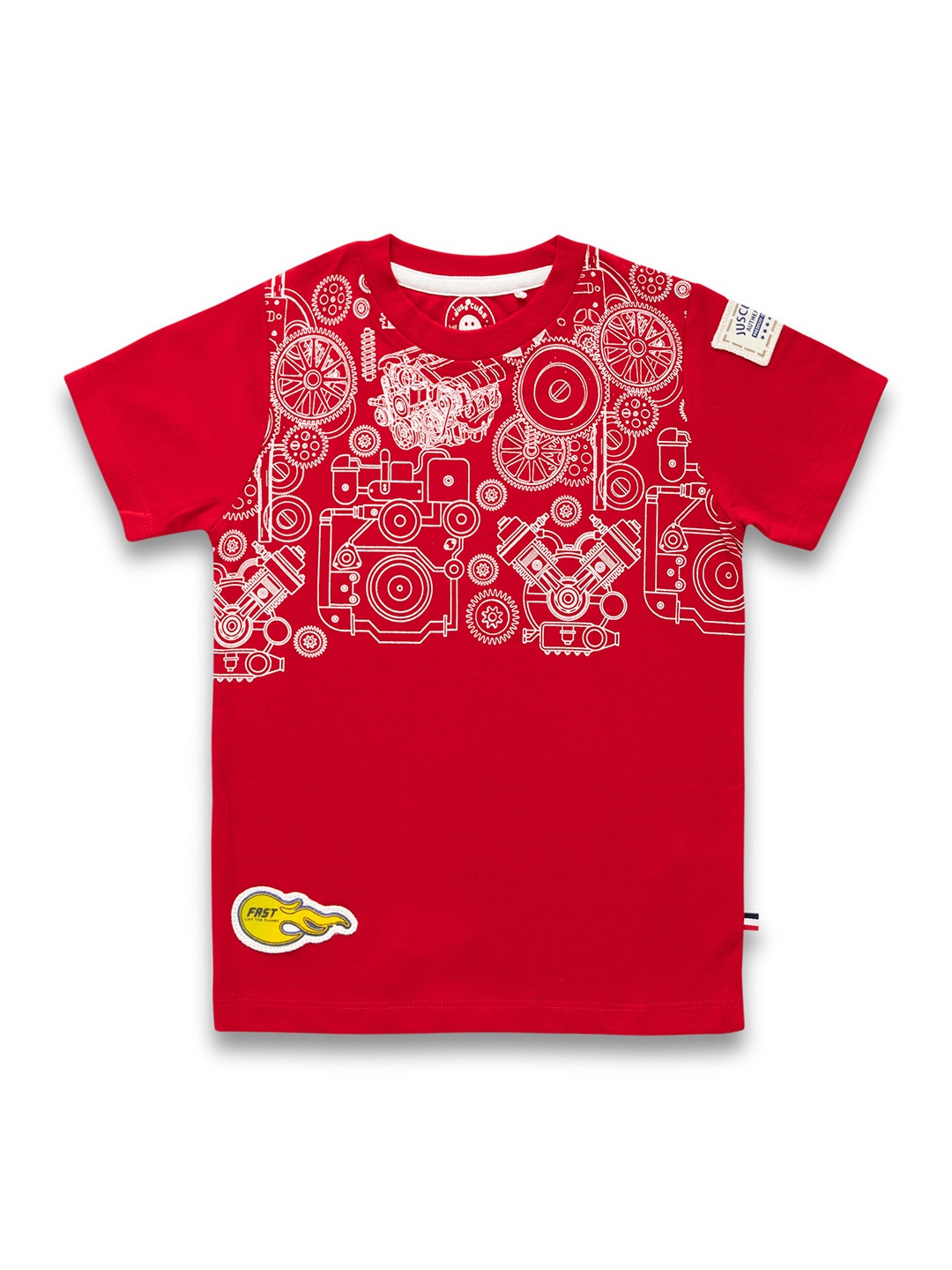 

JusCubs Boys Gaphic Printed Cotton T-Shirt, Red