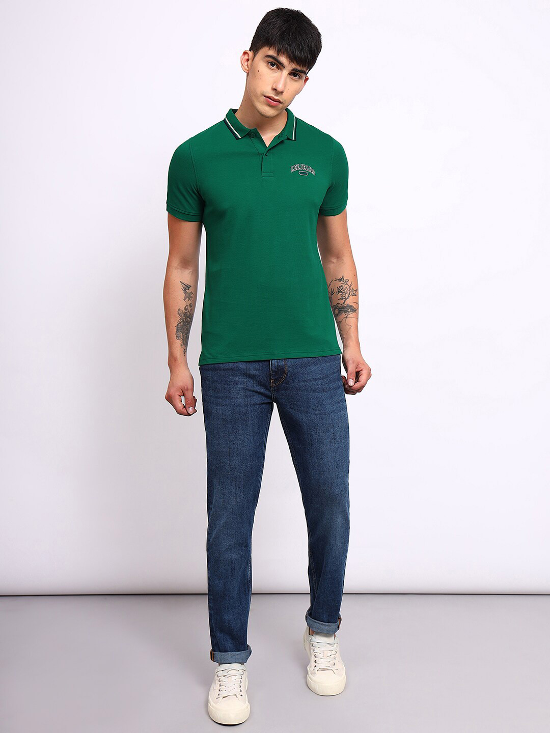 

Lee Polo Collar Cotton Slim Fit T-shirt, Green