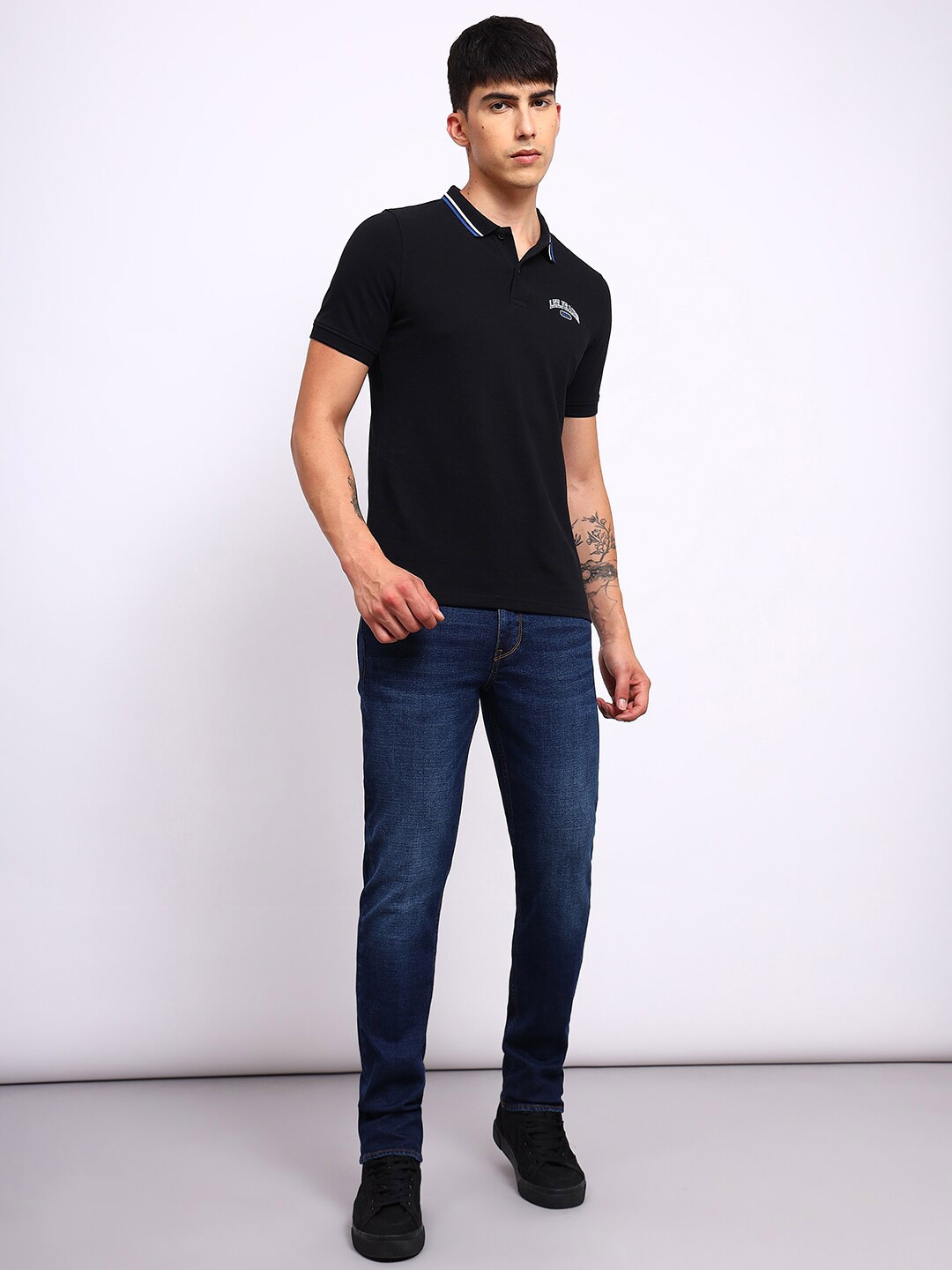 

Lee Polo Collar Slim Fit Cotton T-shirt, Black