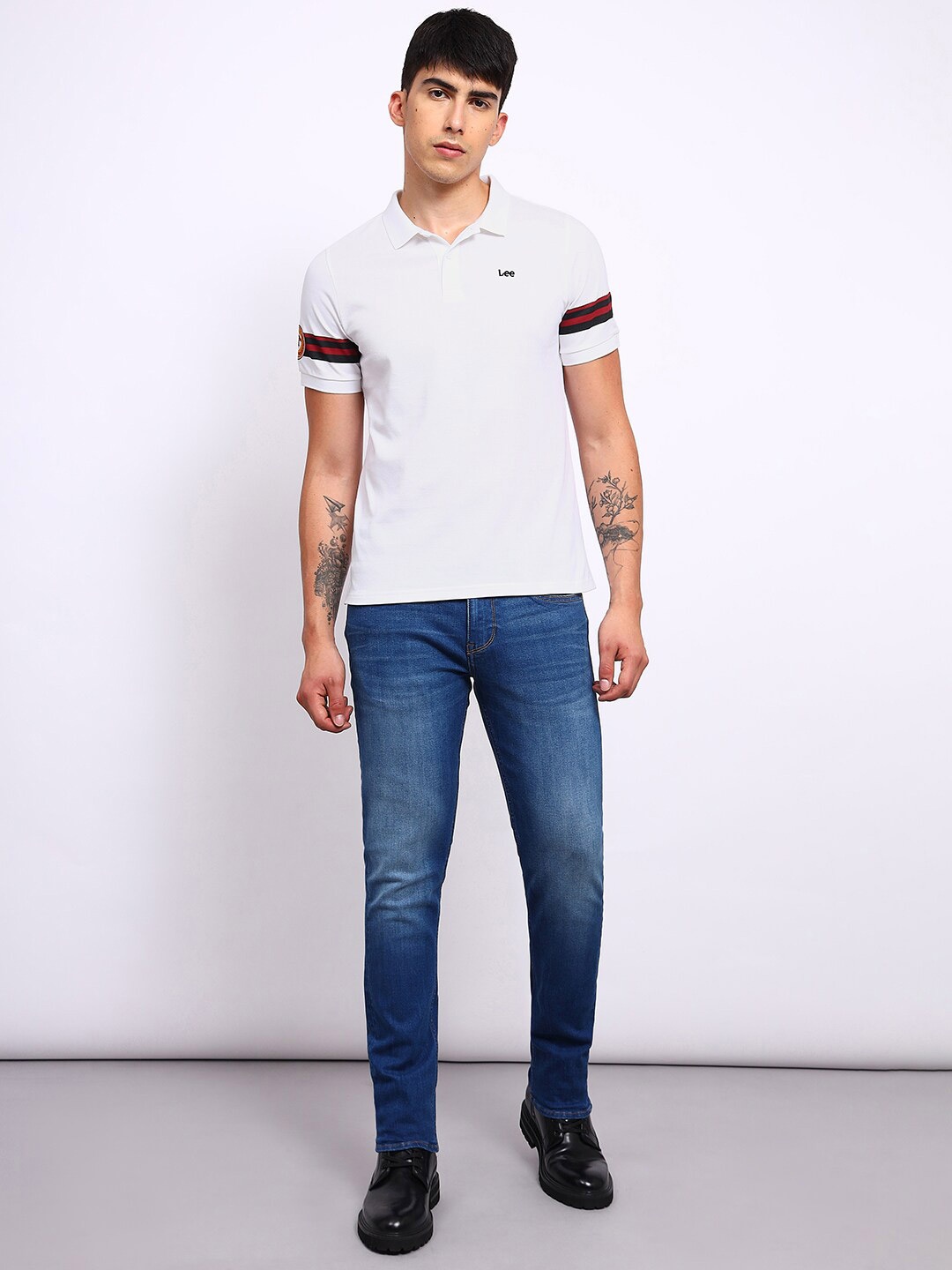 

Lee Polo Collar Cotton Slim Fit T-shirt, White