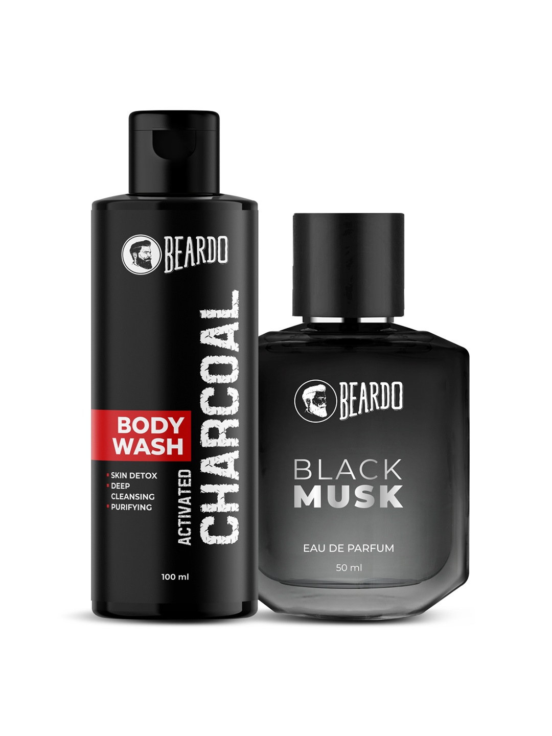 

BEARDO Men Grooming Combo - Black Musk Eau de Parfum 50ml + Charcoal Body Wash - 100ml