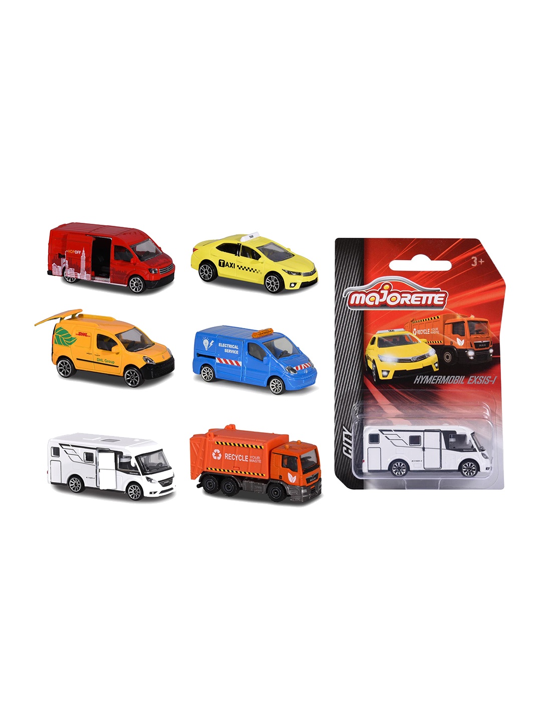 

Majorette Die Cast Free Wheel City Car - 1 Piece (Random Selection from Assortment of 6), Red