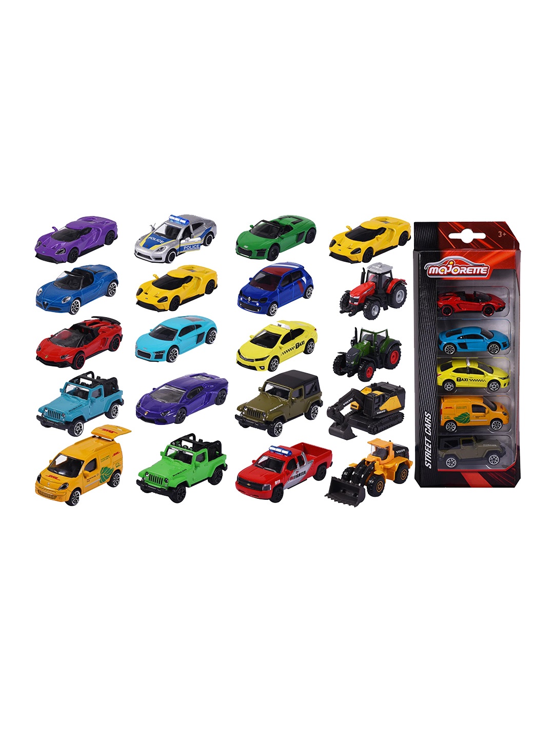 

Majorette Kids 50 Pcs Car Toy Vehicles, Red