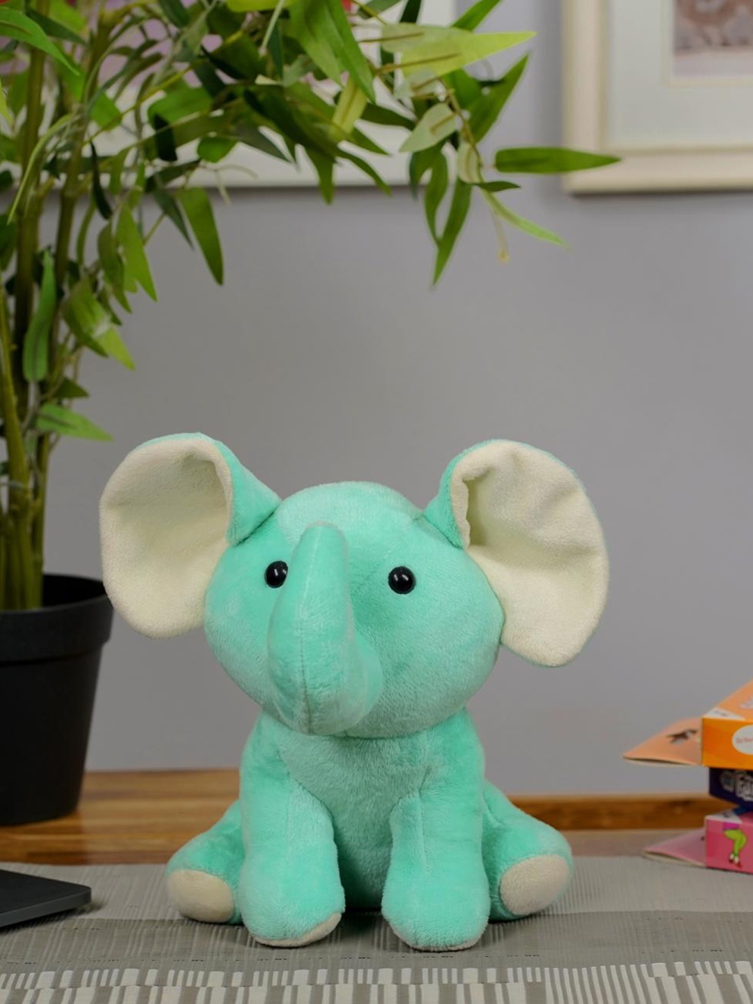 

FURRENDZ Infants Kids Elephant Plush Soft Toy, Green