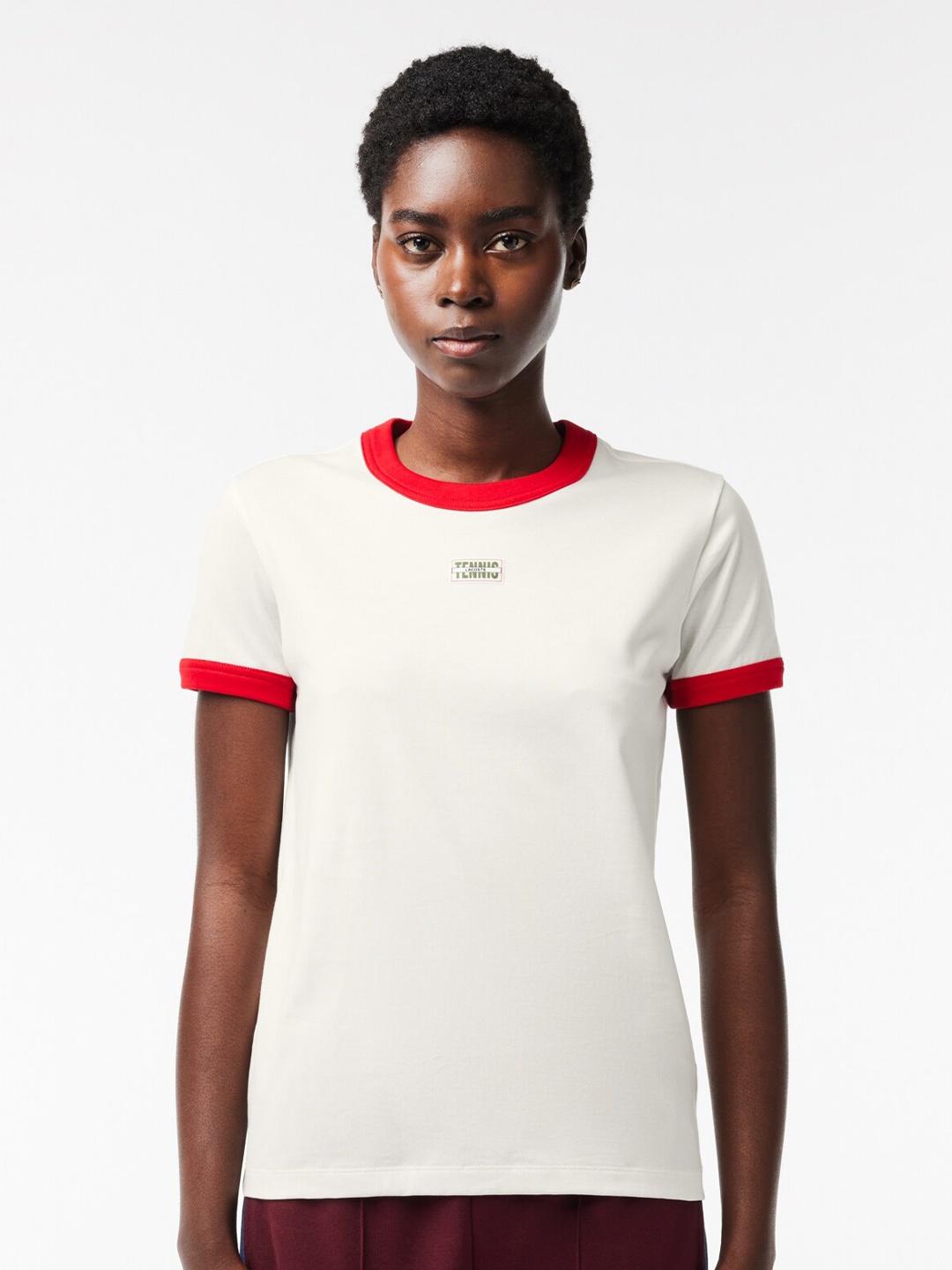 

Lacoste Round Neck Pure Cotton T-shirt, Beige