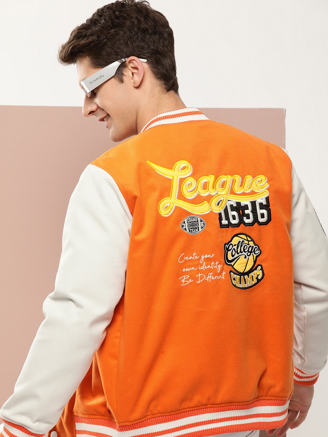 

Harvard Typography Varsity Jacket, Orange