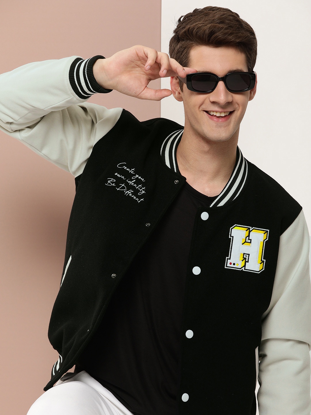 

Harvard Typography Varsity Jacket, Black