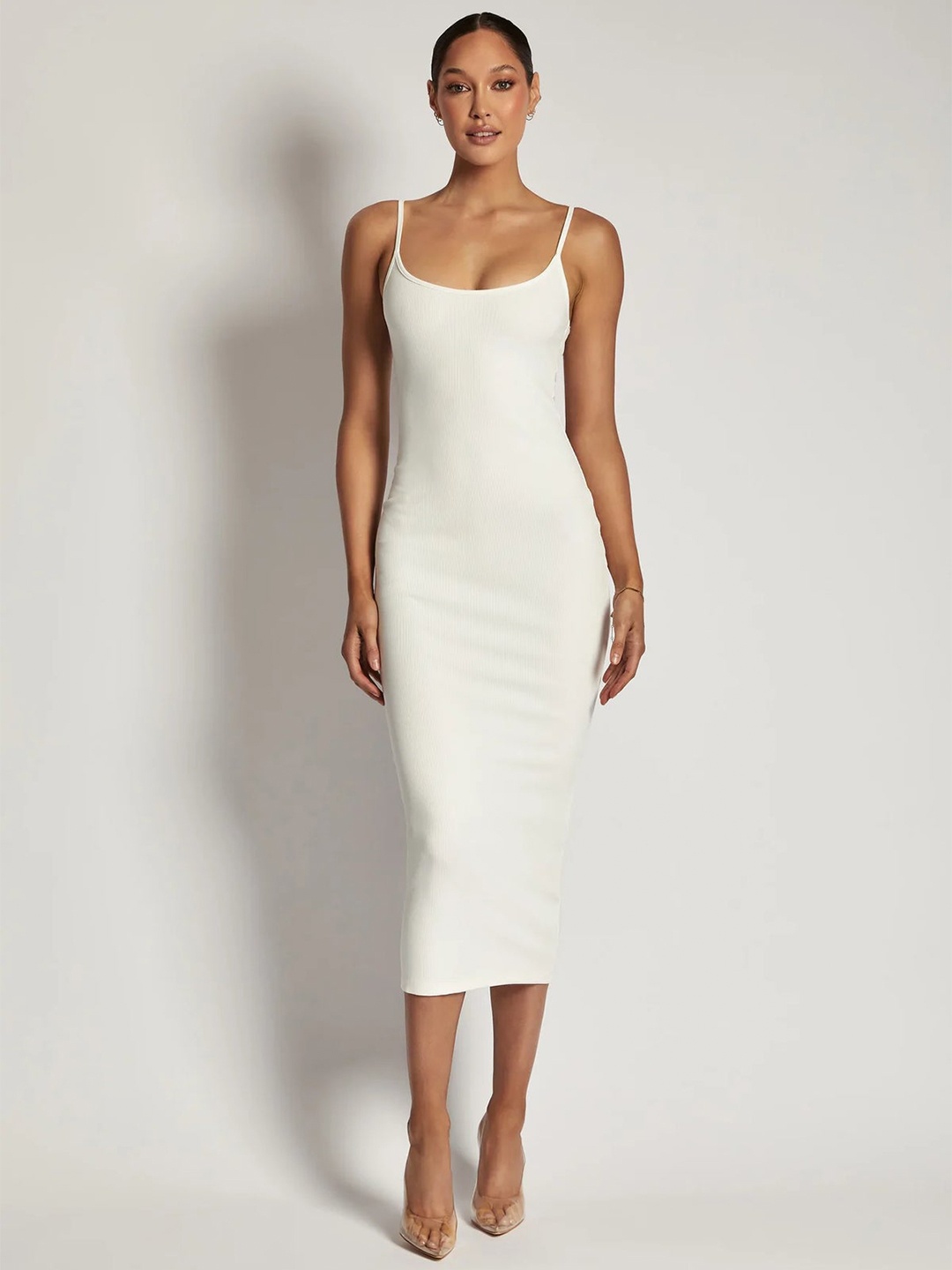 

Outcast Sleeveless Bodycon Midi Dress, White