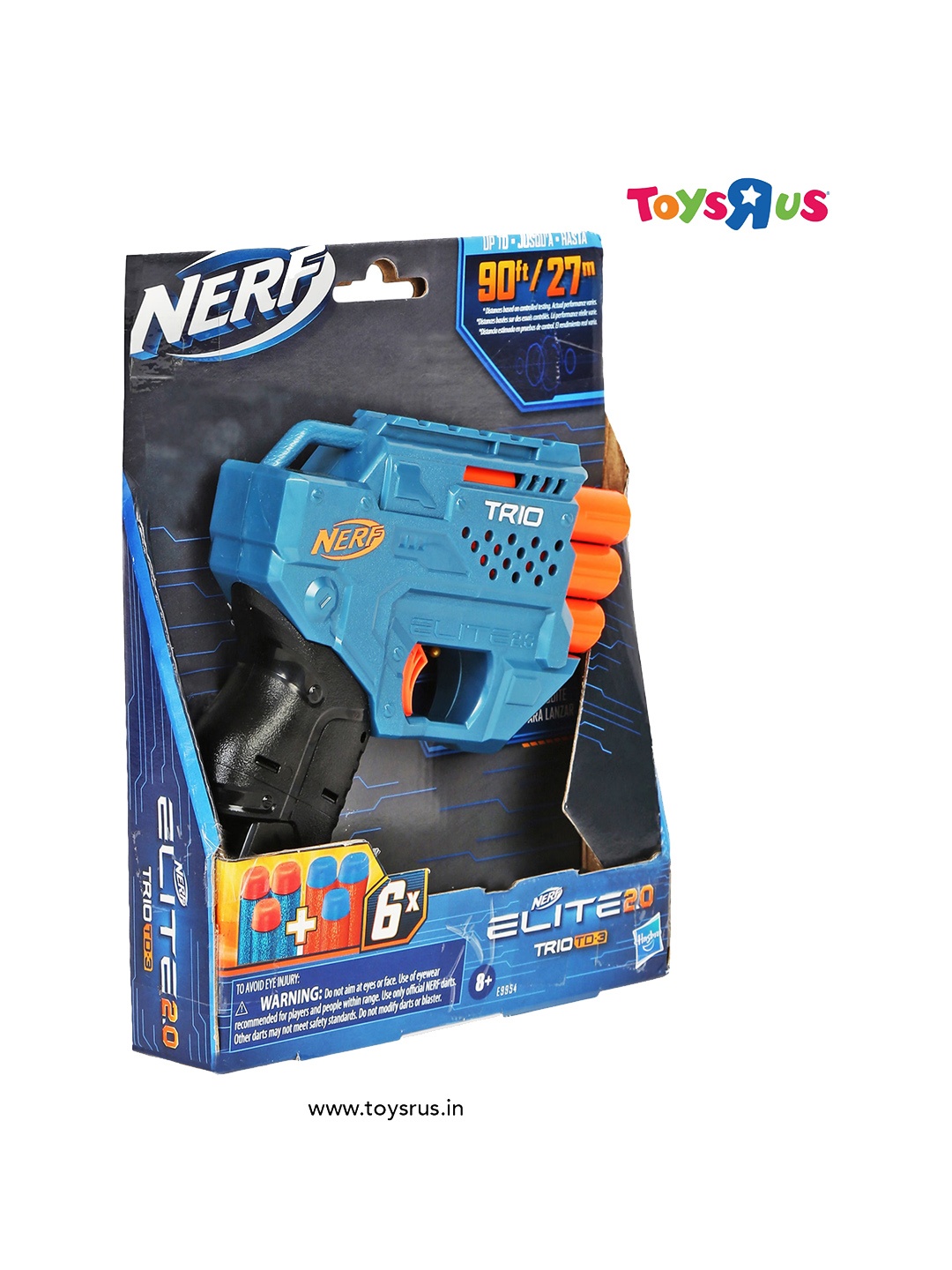 

NERF Boys Nerf Elite 2.0 Trio TD 3 With 6x Darts, Blue