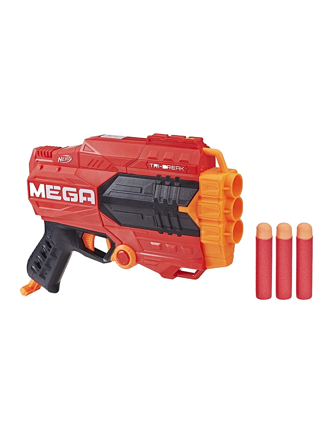 

NERF Boys Mega Tri-Break Blaster -Includes 3 Official Mega Darts, Red