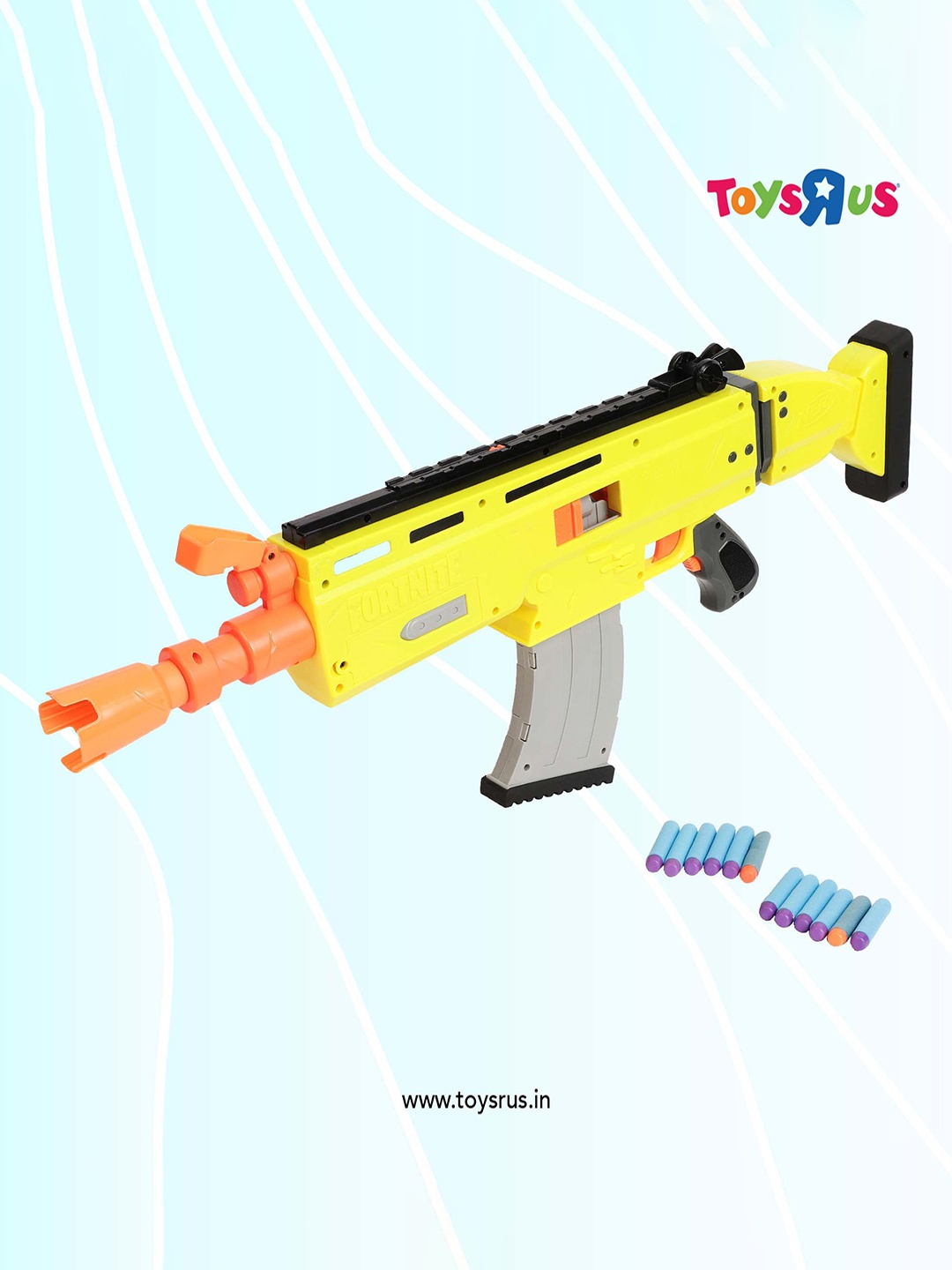 

NERF Boys Fortnite AR-L Elite Motorized Dart Blaster With 20 Bullets, Yellow