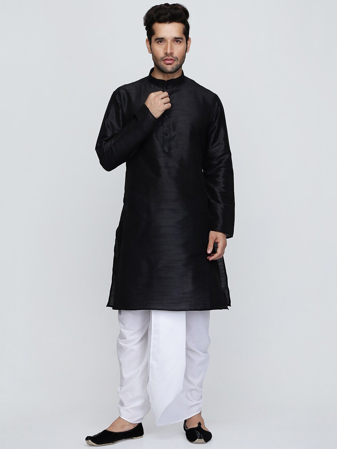 

ROYAL KURTA Kurta with Dhoti Pants, Black