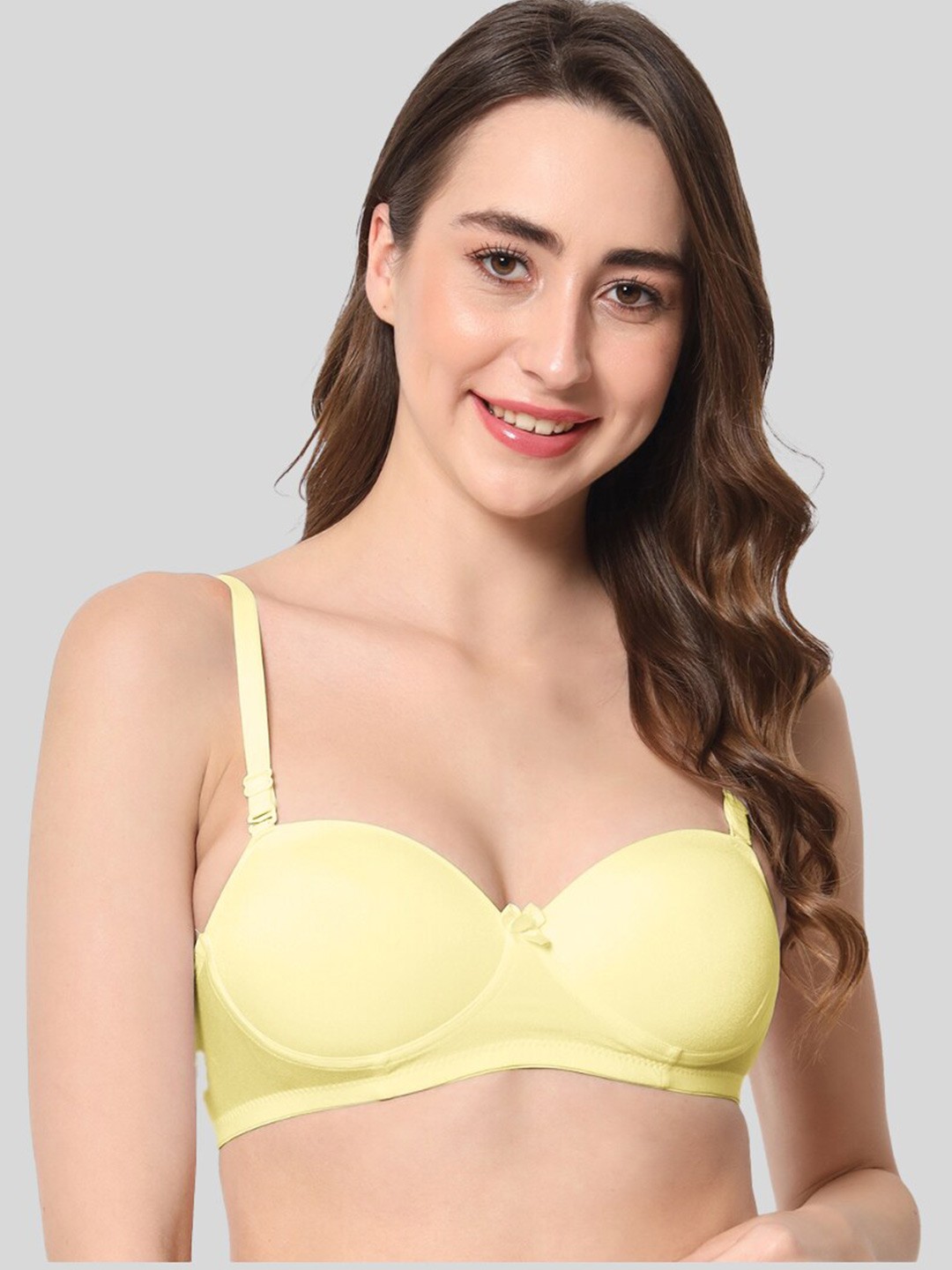 

BEWILD All Day Comfort Push-Up Cotton Bra Dry Fit Half Coverage Lightly Padded, Beige