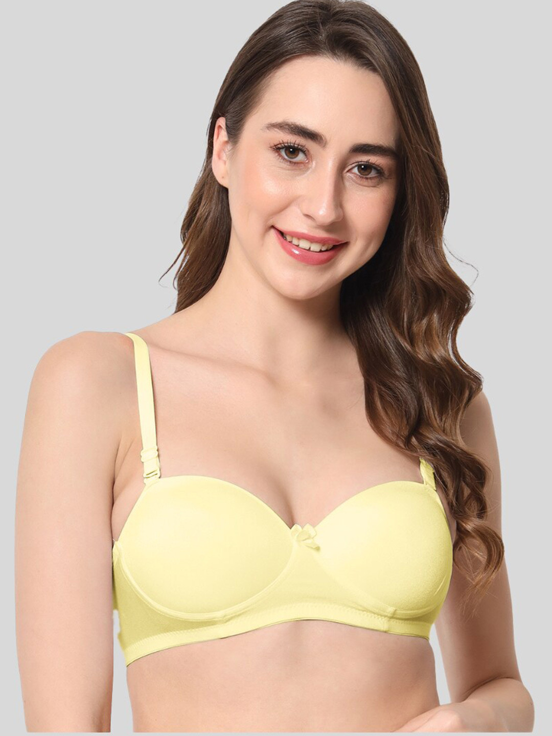 

BEWILD All Day Comfort Push-Up Cotton Bra Dry Fit Half Coverage Lightly Padded, Beige